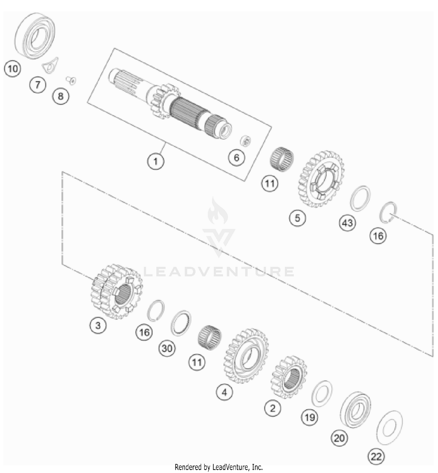 TRANSMISSION I - MAIN SHAFT