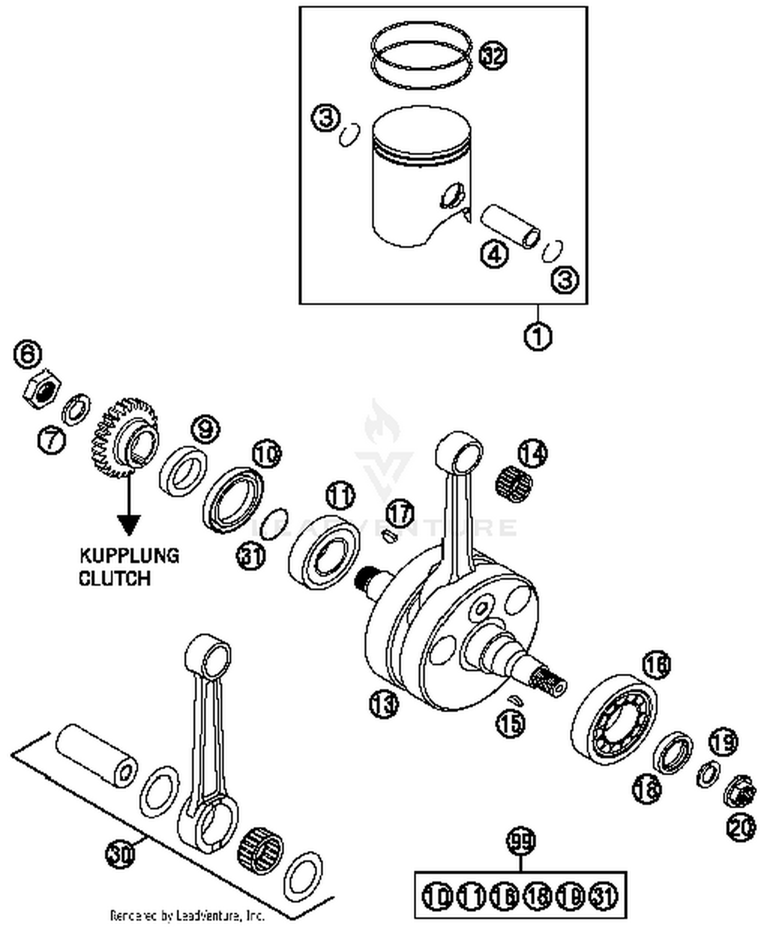 Crankshaft, Piston