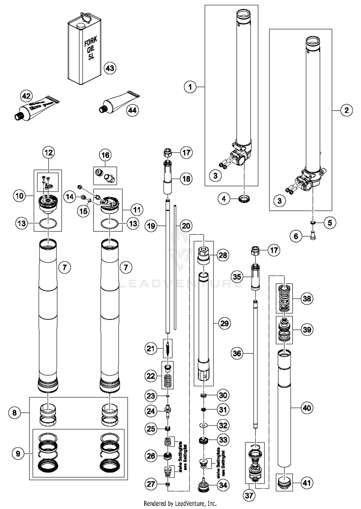 Front Fork Disassembled