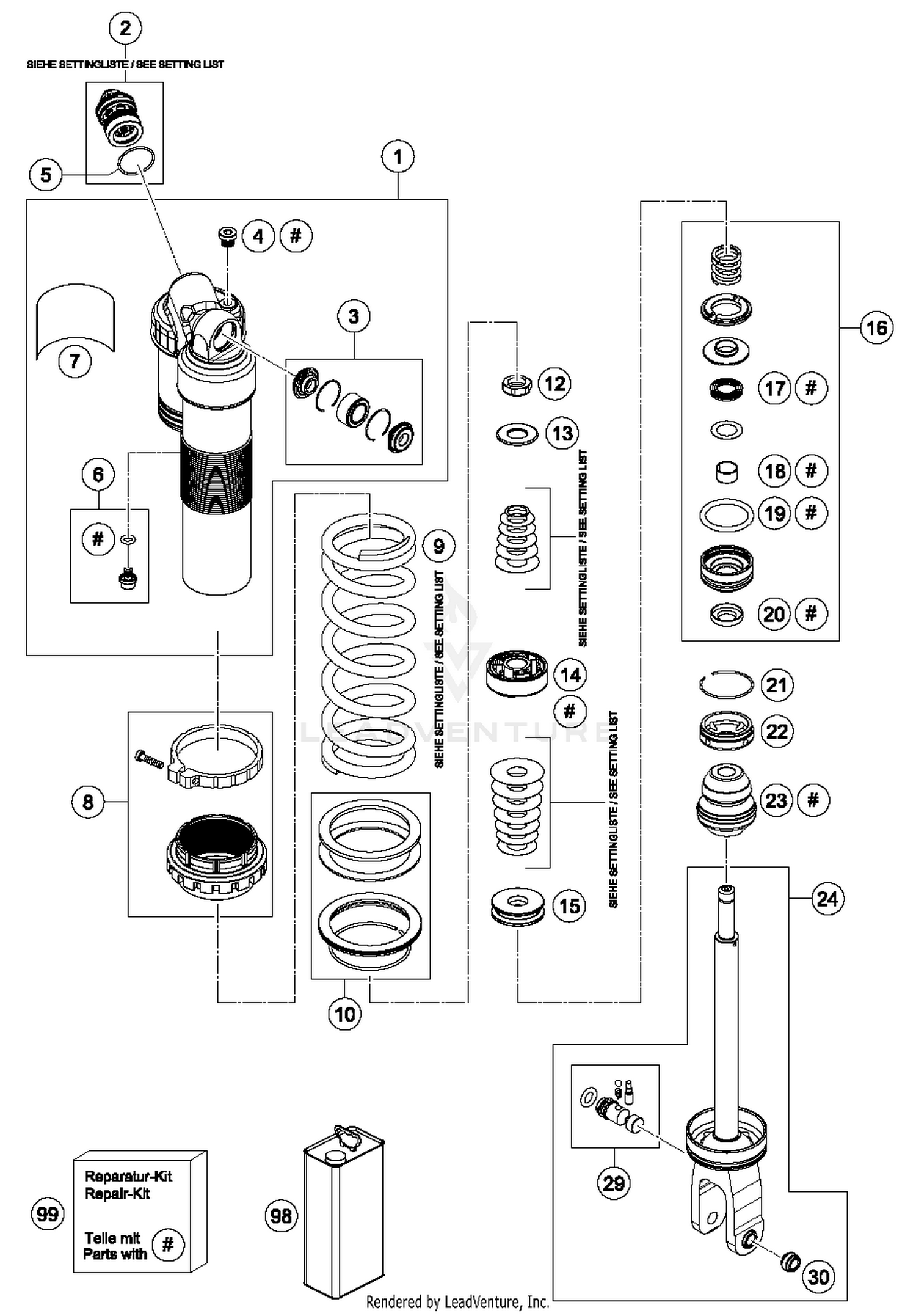 Shock Absorber Disassembled