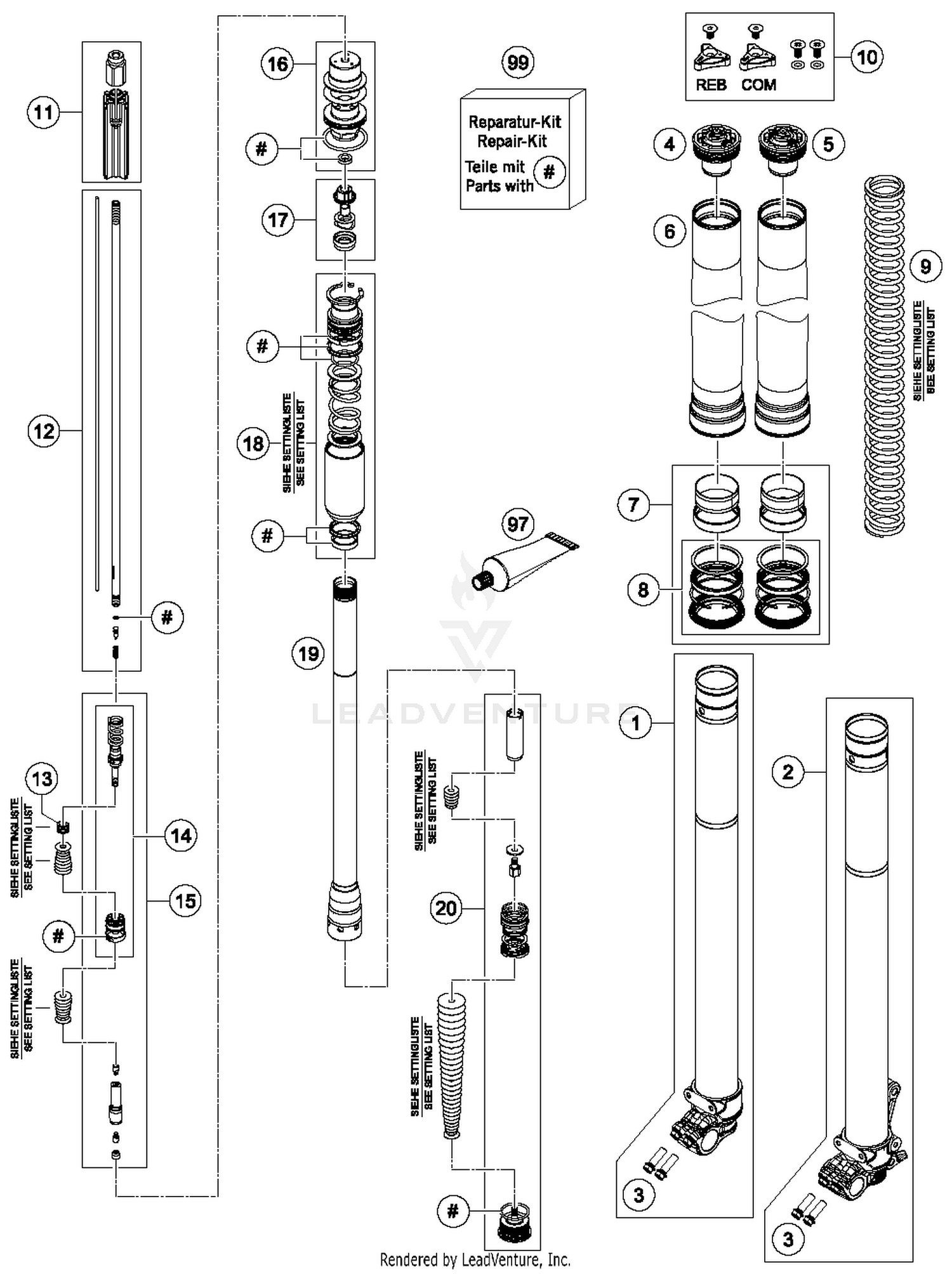 Front Fork Disassembled