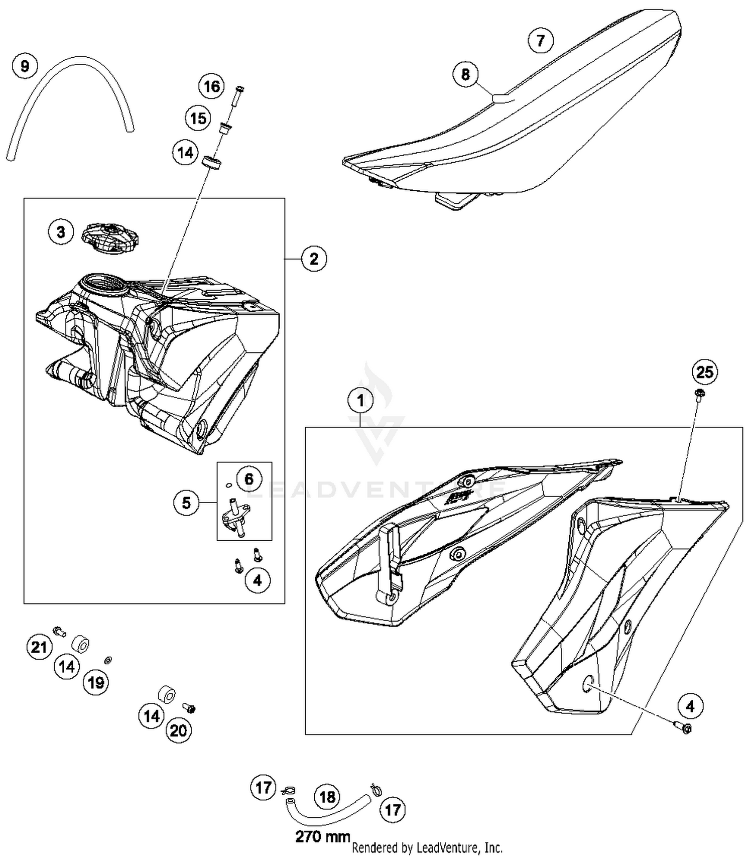 Tank, Seat, Cover