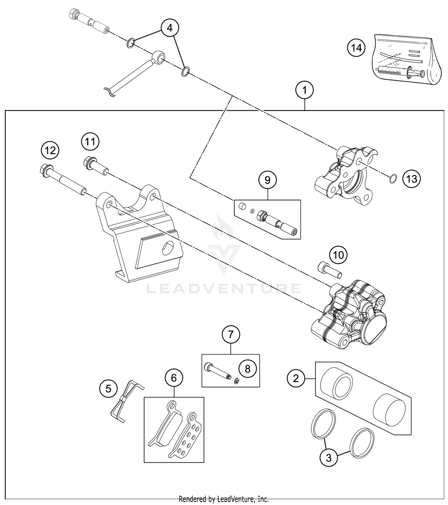 REAR BRAKE CALIPER