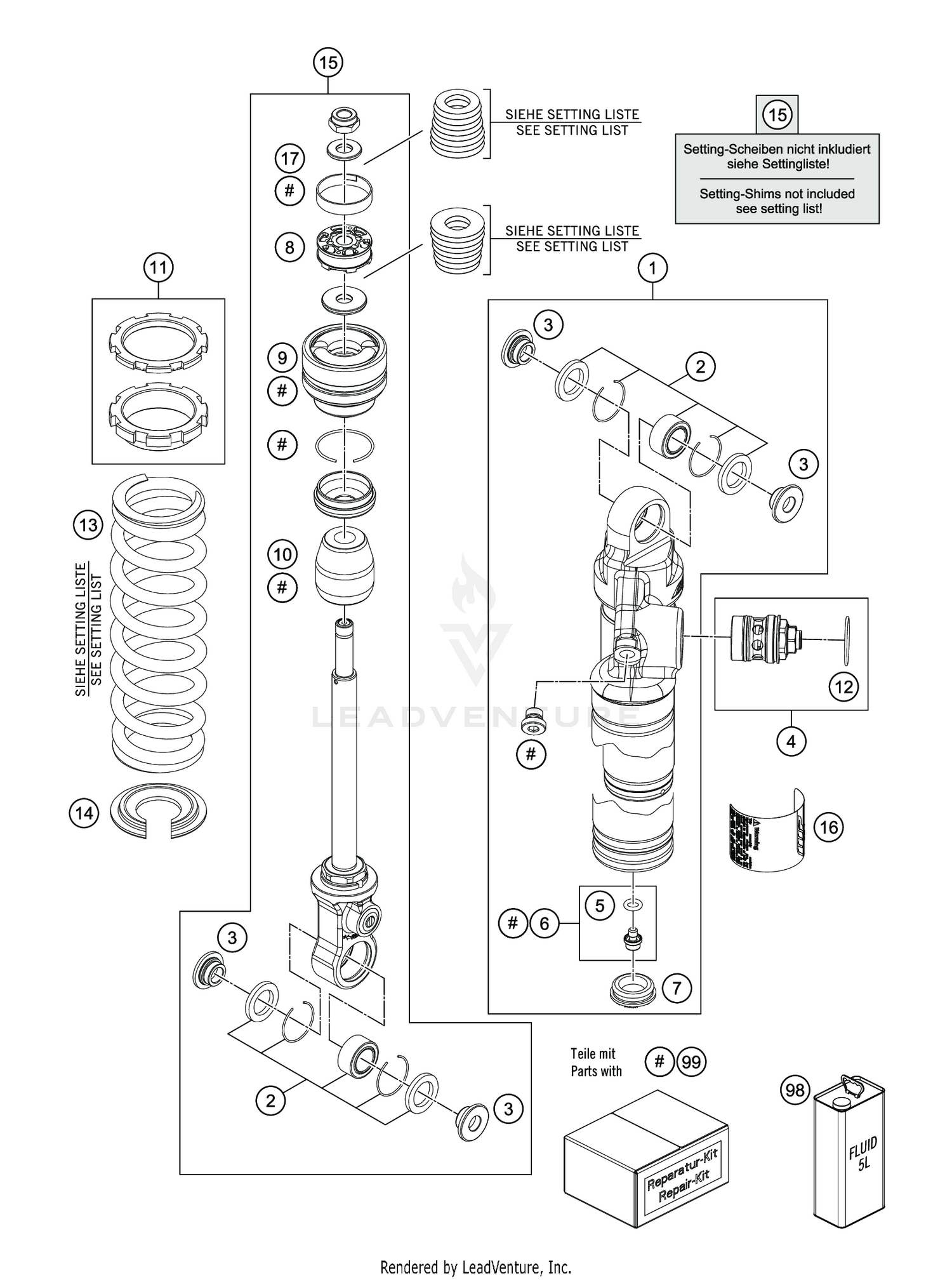 SHOCK ABSORBER DISASSEMBLED