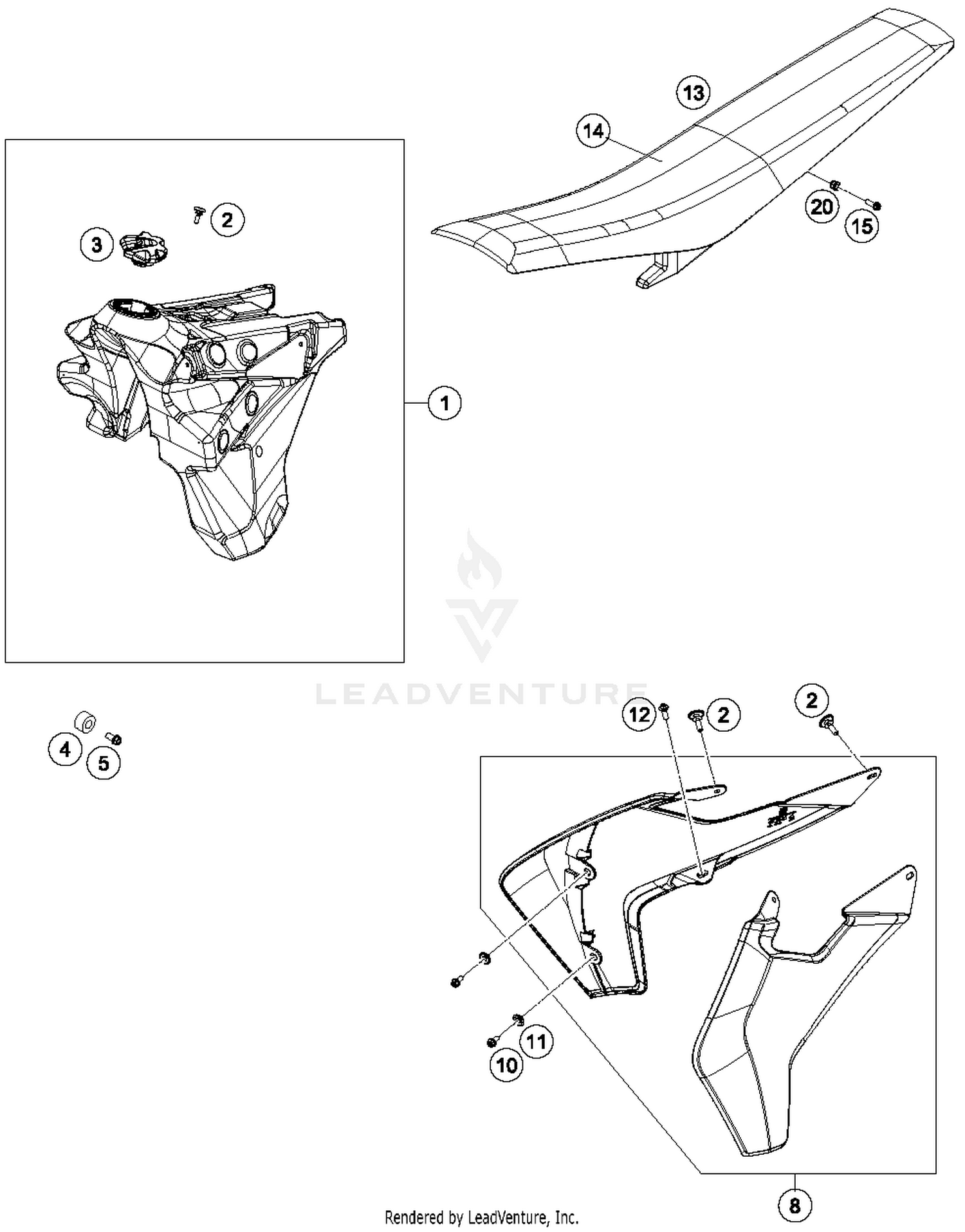Tank, Seat, Cover