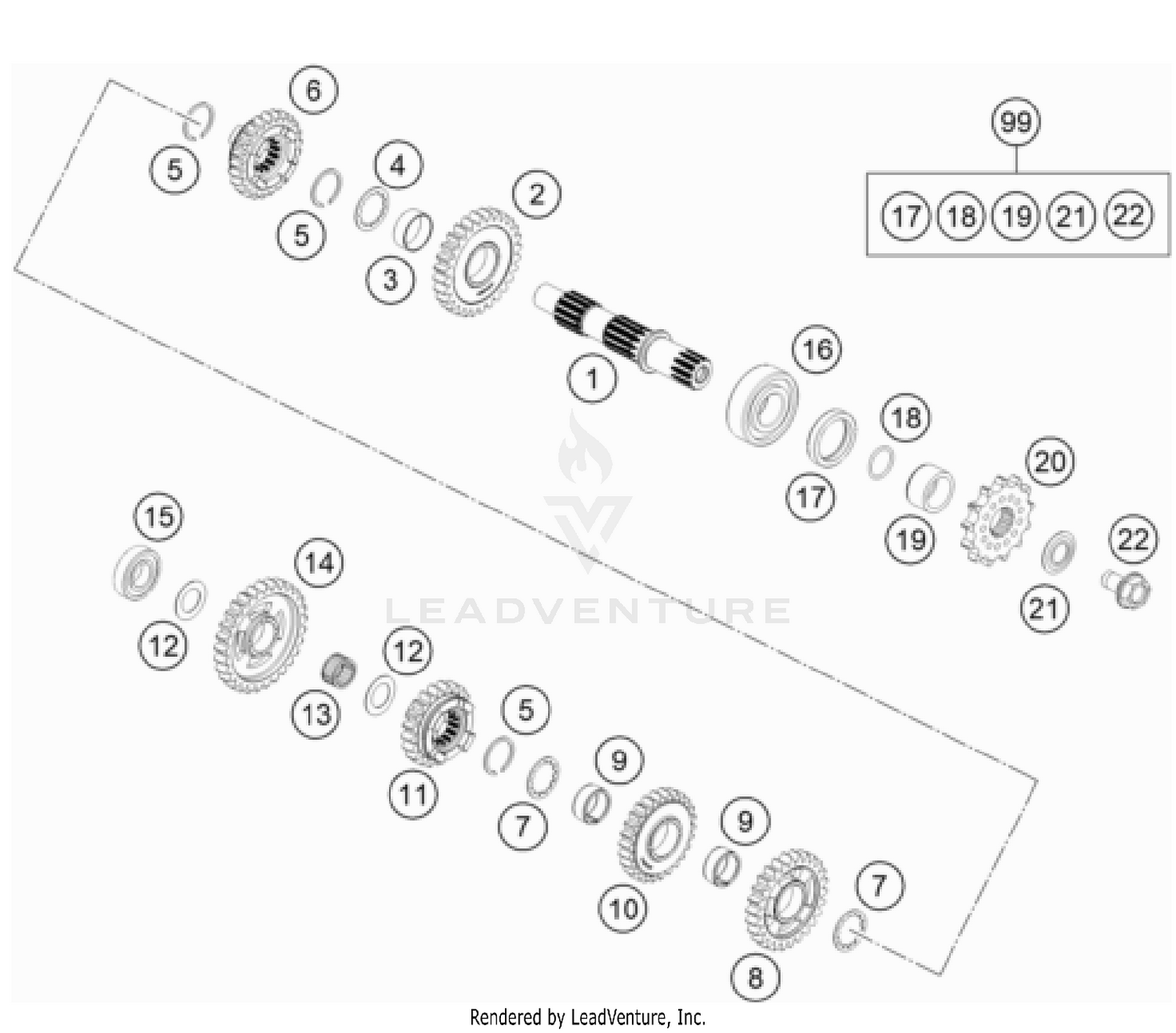 TRANSMISSION II - COUNTERSHAFT