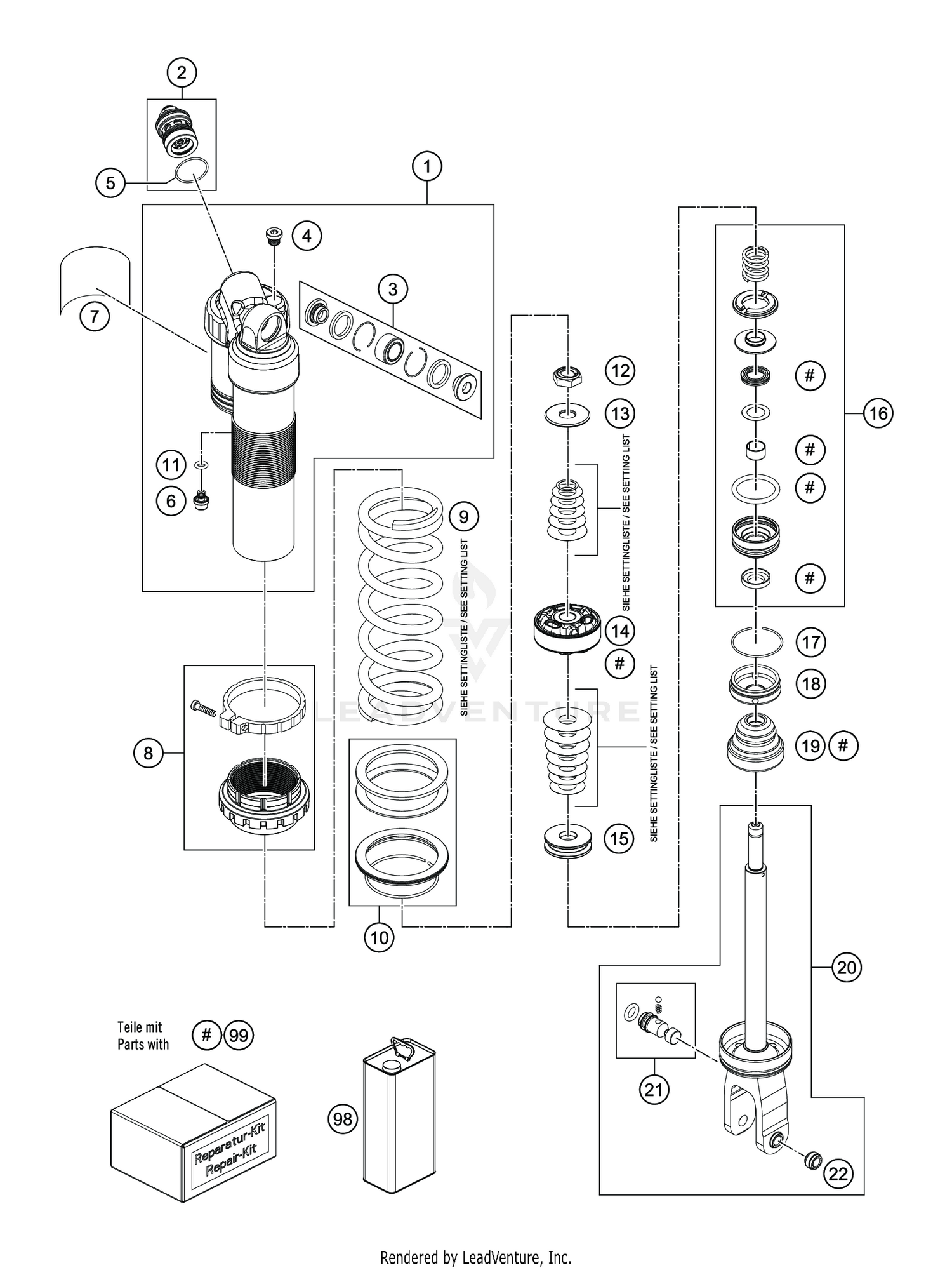 SHOCK ABSORBER DISASSEMBLED