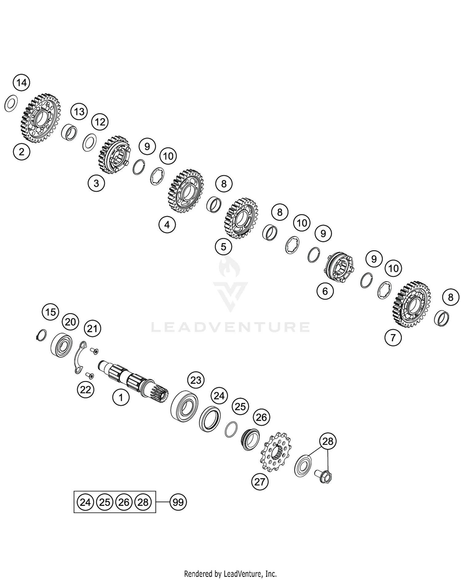 TRANSMISSION II - COUNTERSHAFT