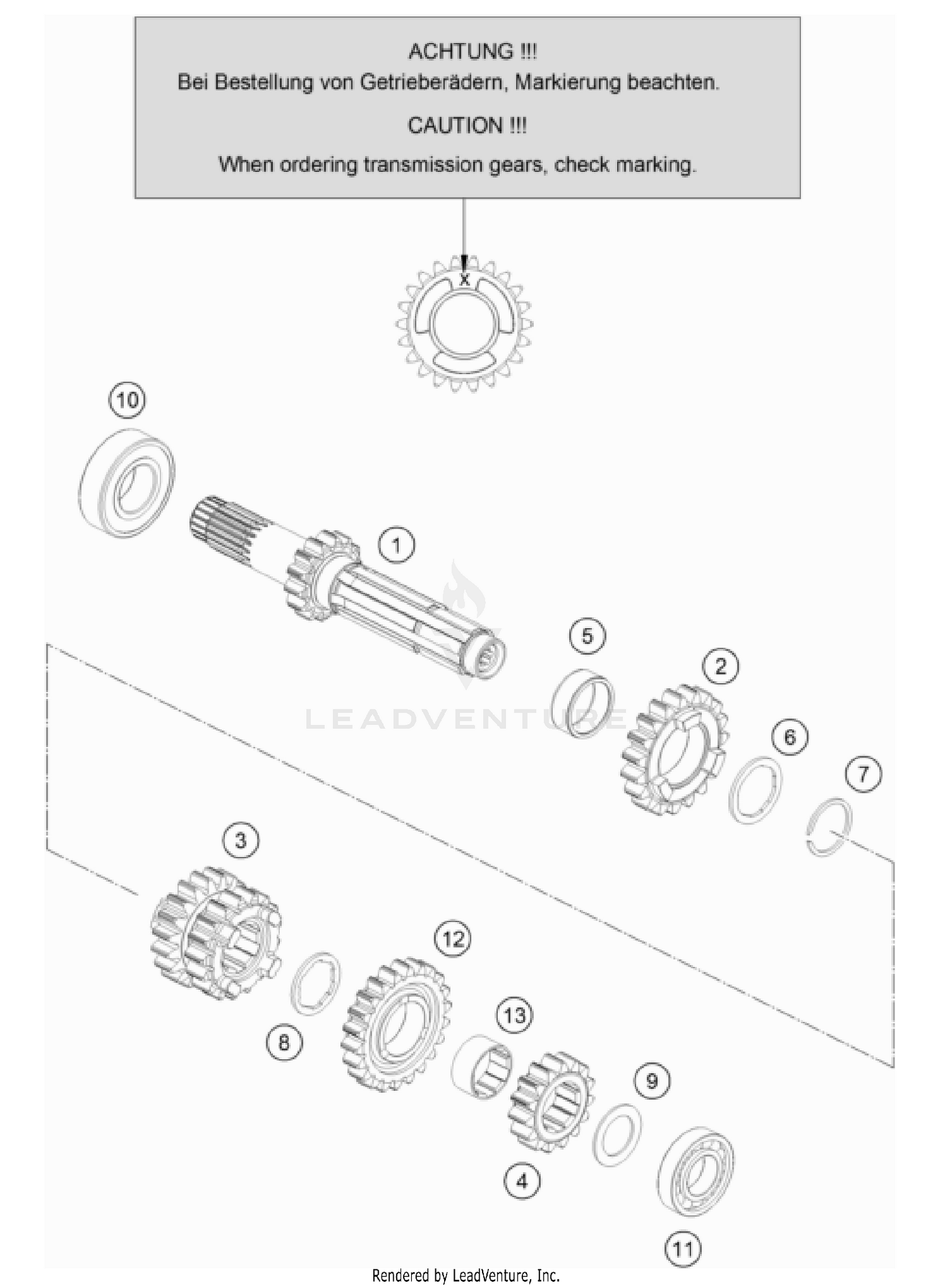 TRANSMISSION I - MAIN SHAFT