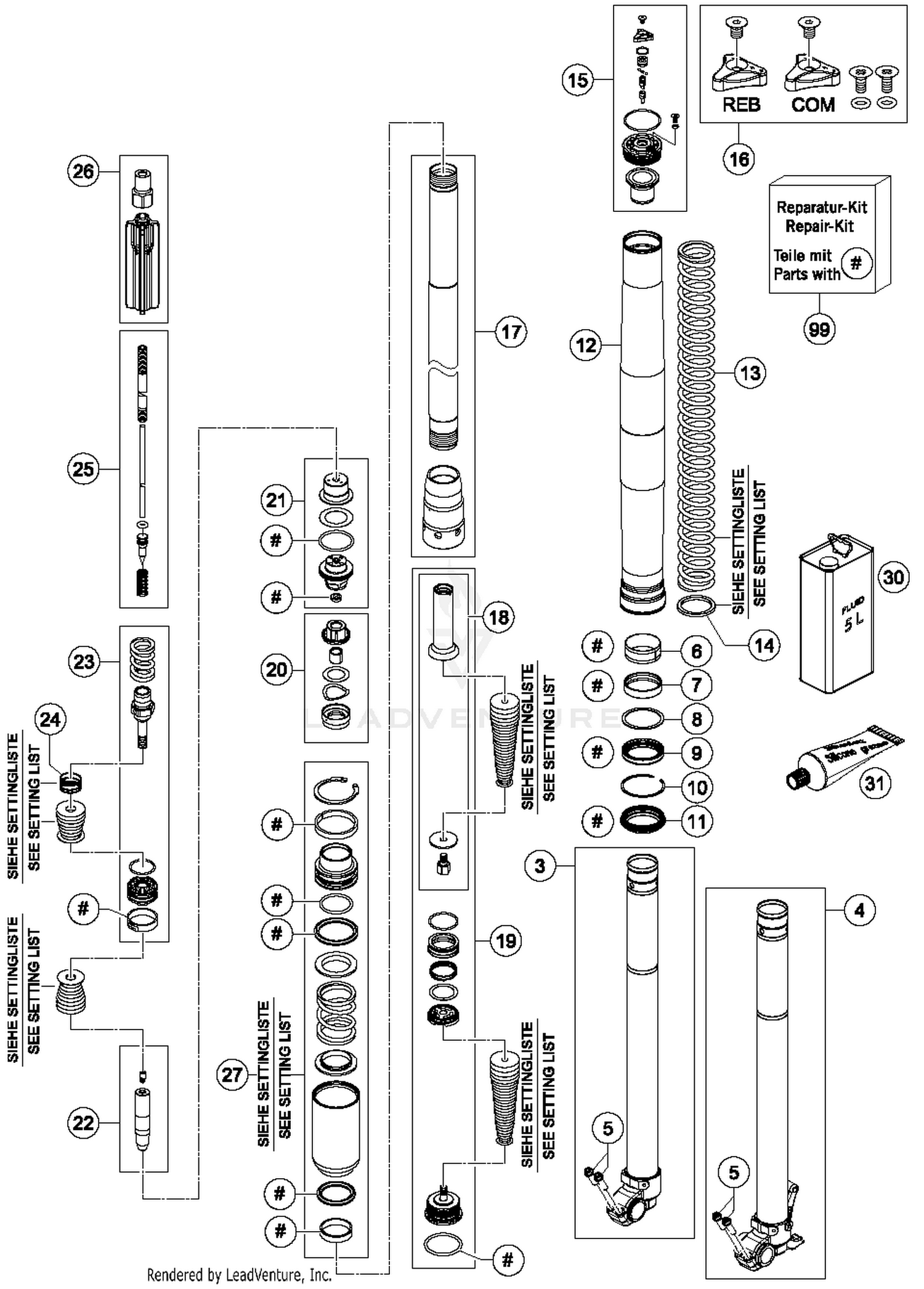 Front Fork Disassembled