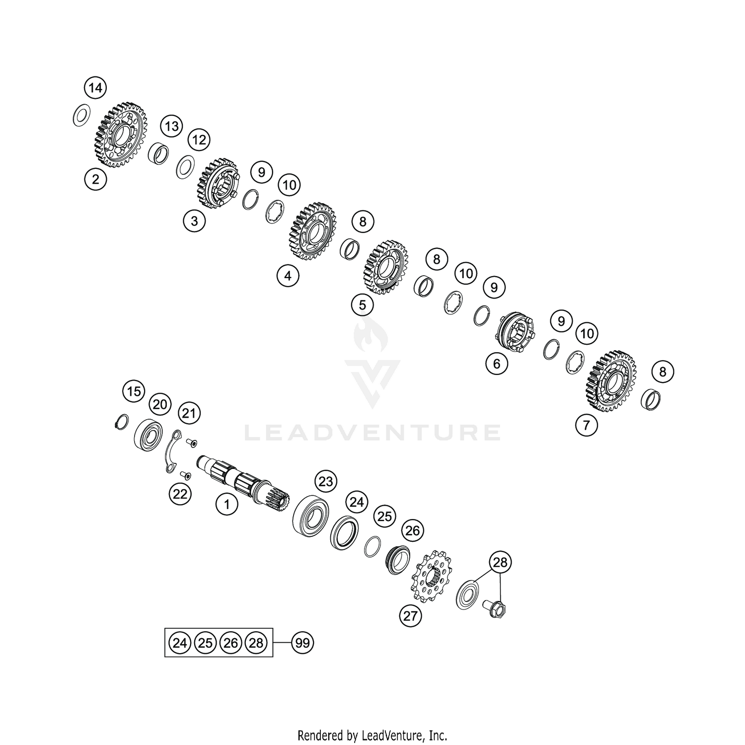 TRANSMISSION II - COUNTERSHAFT