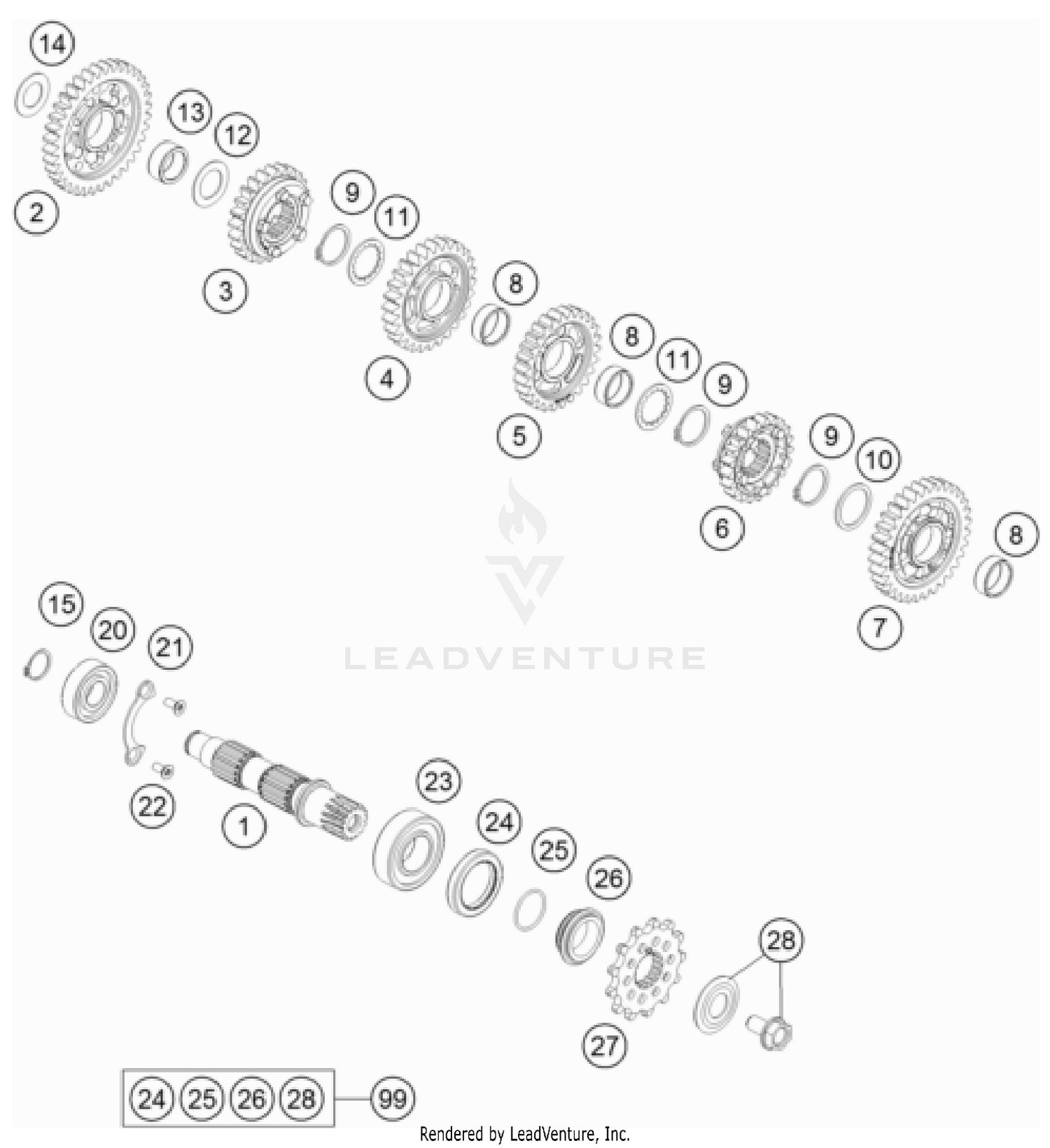 TRANSMISSION II - COUNTERSHAFT