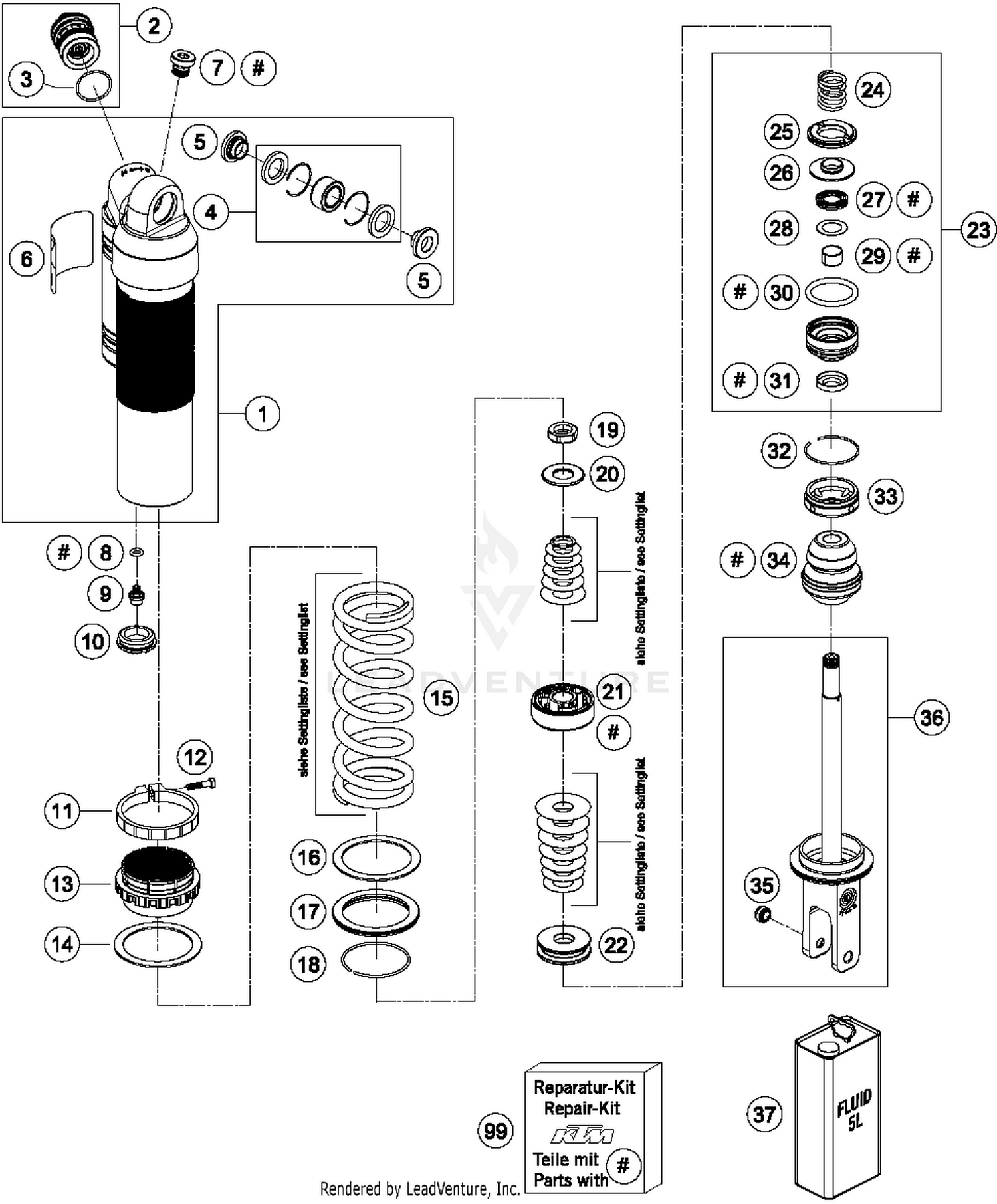 Shock Absorber Disassembled