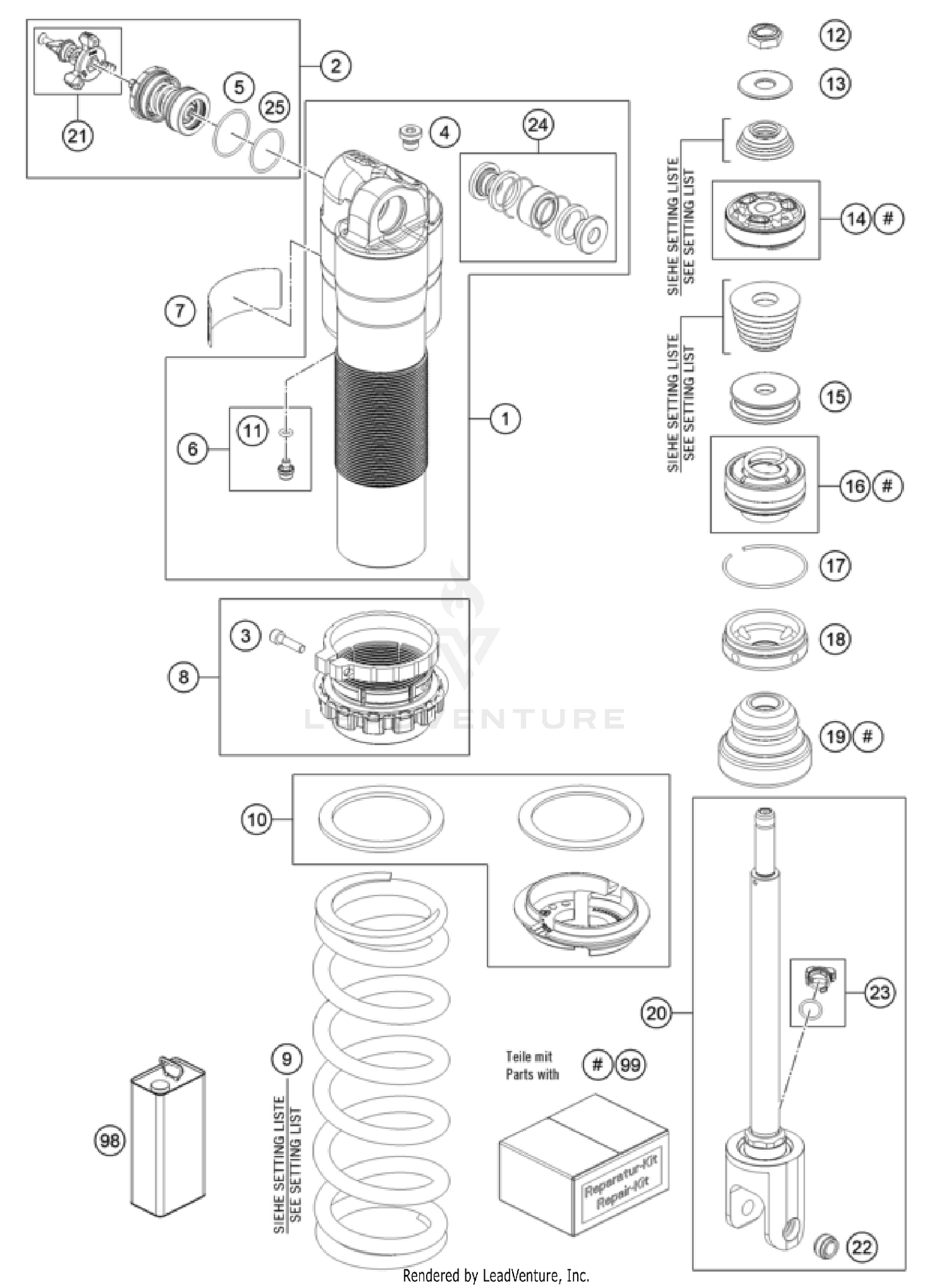 SHOCK ABSORBER DISASSEMBLED