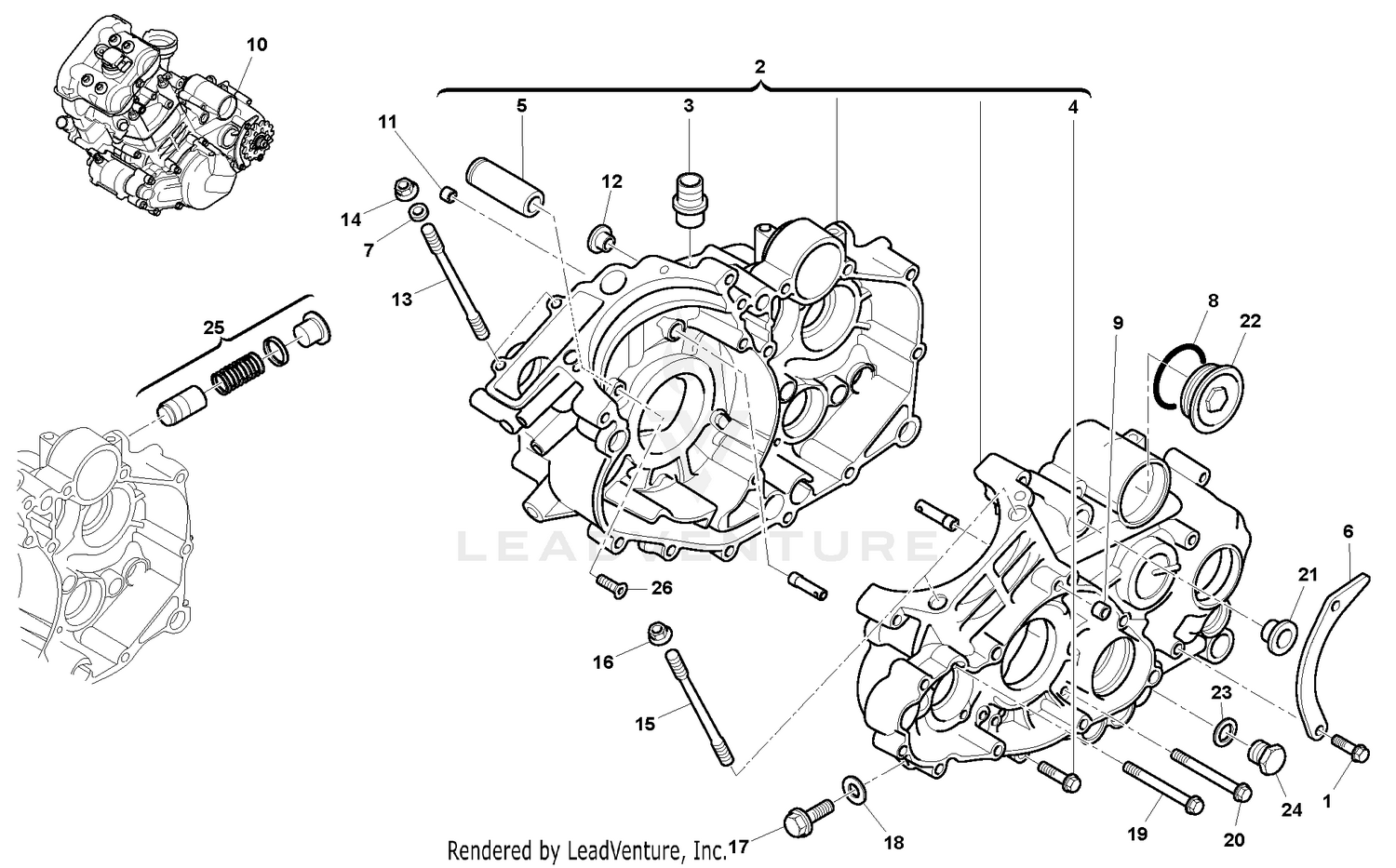 Half Crankcase 1/2