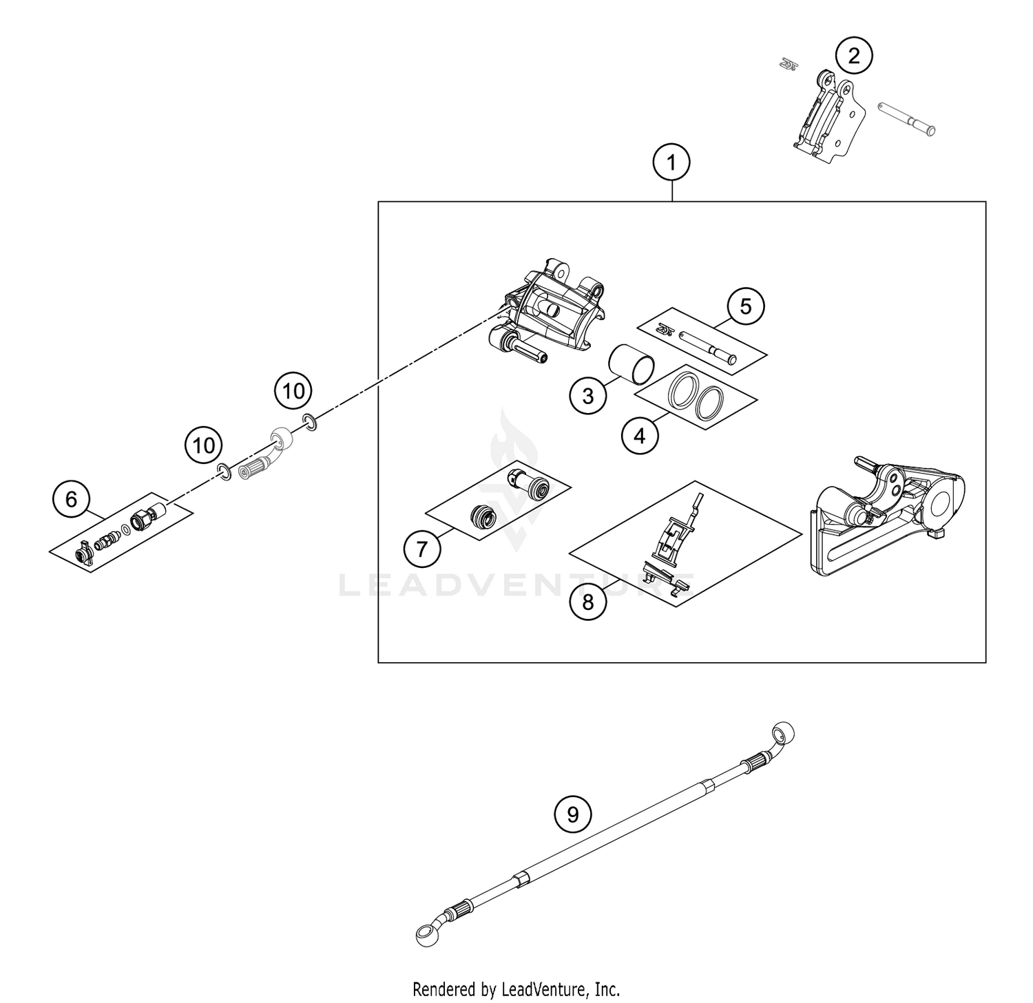 REAR BRAKE CALIPER