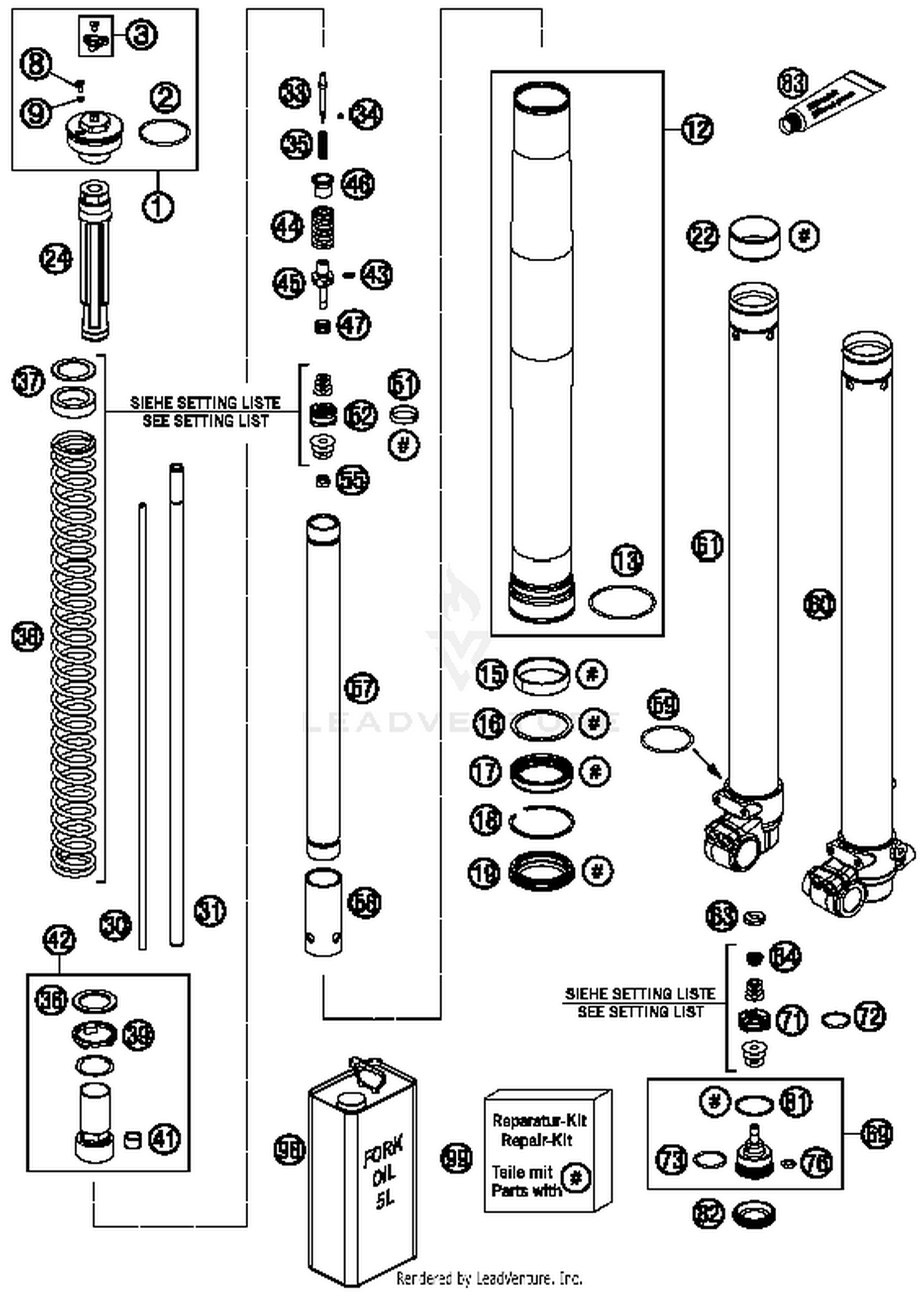 Front Fork Dissassembled
