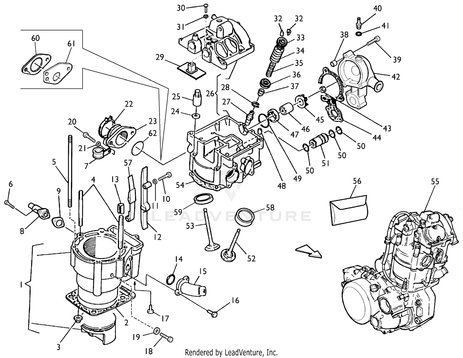 Cylinder Head, Cylinder