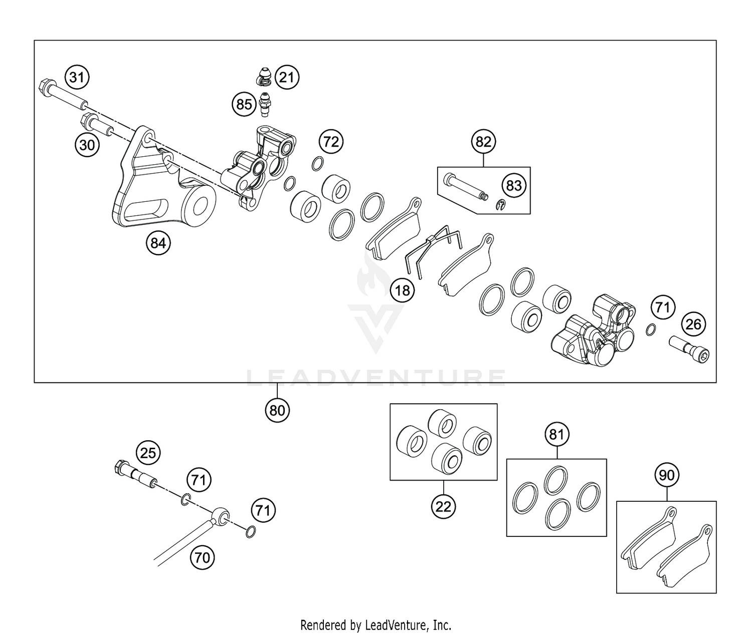 REAR BRAKE CALIPER