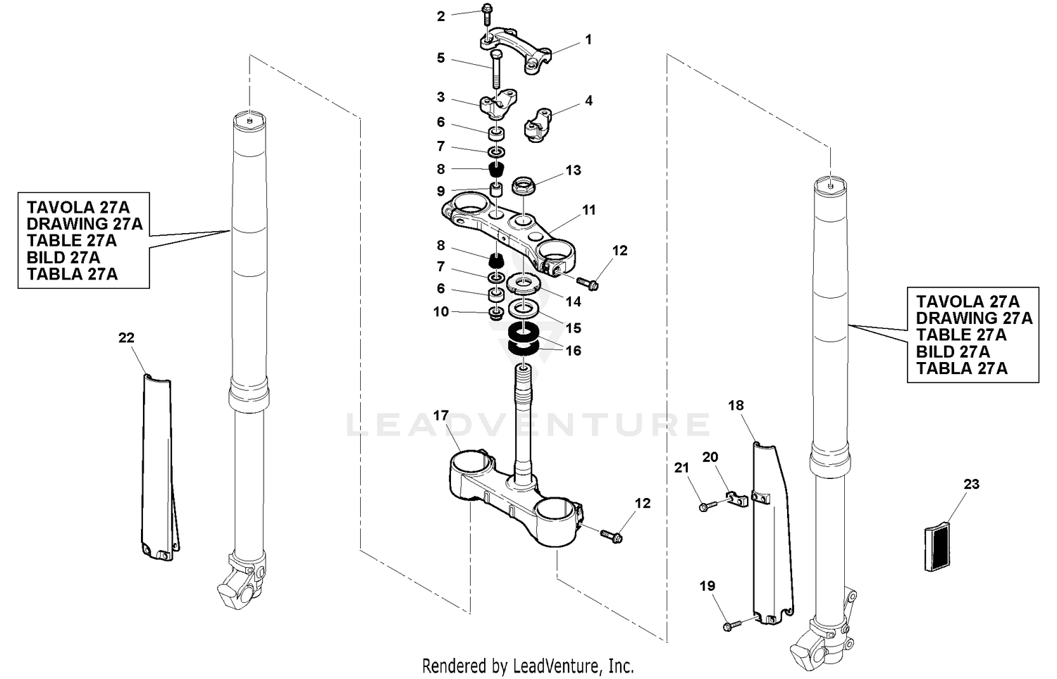 Front Fork Assembly 1/2