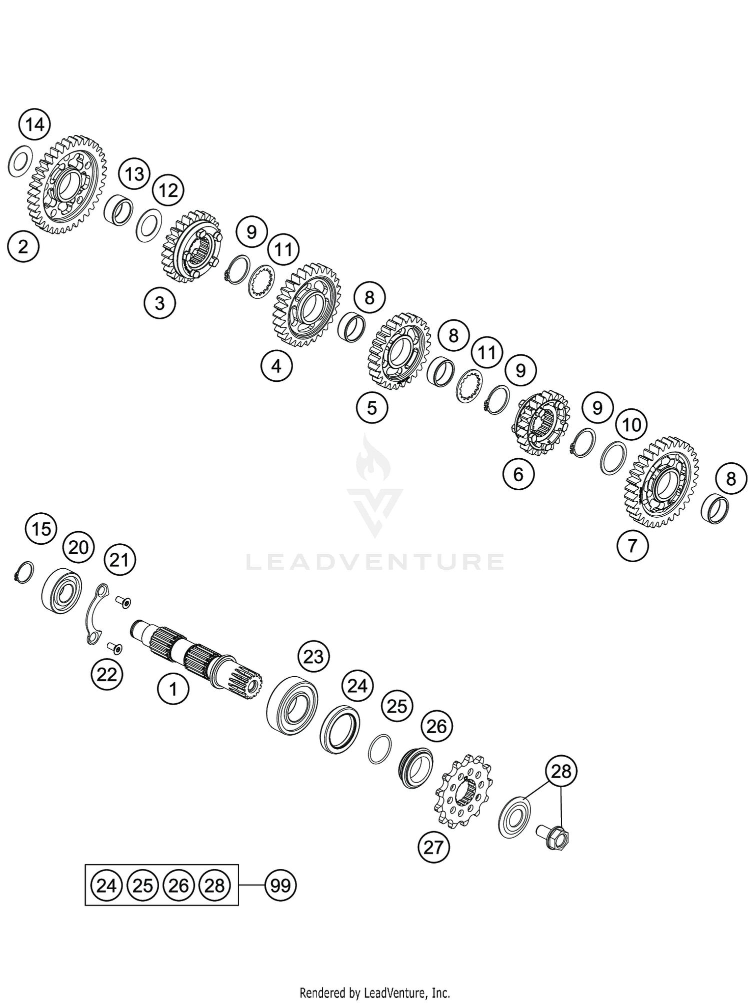 TRANSMISSION II - COUNTERSHAFT