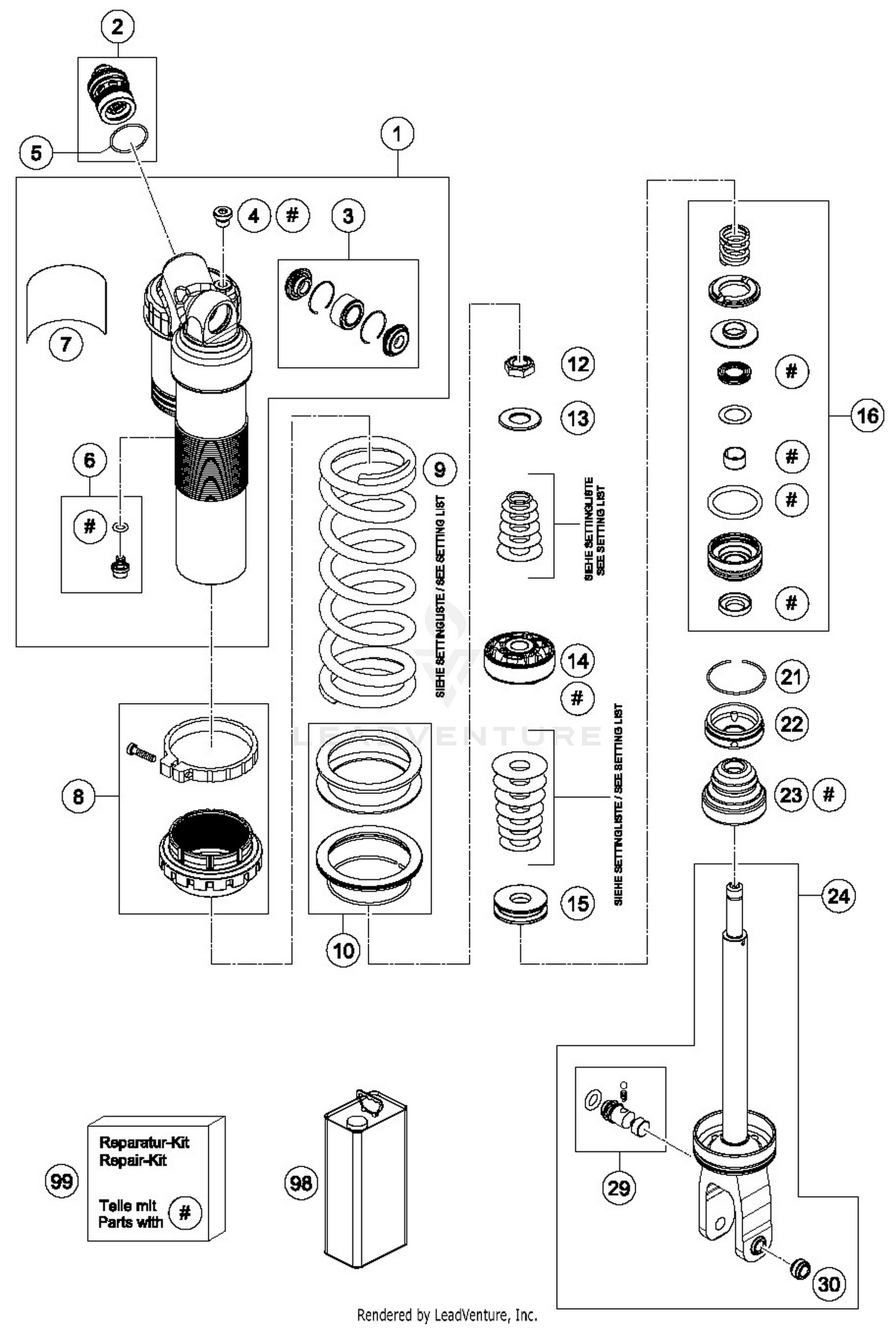 SHOCK ABSORBER DISASSEMBLED