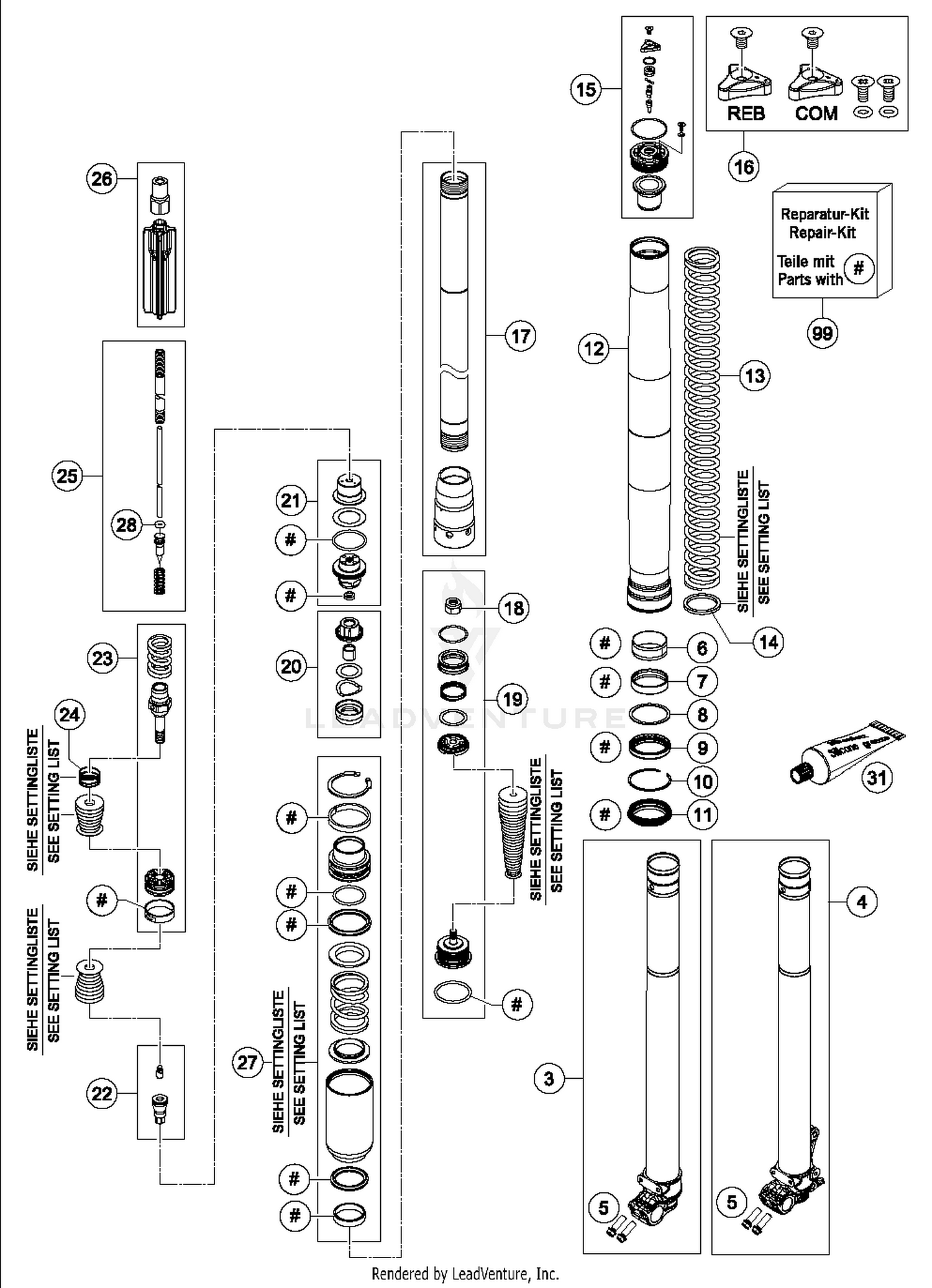 Front Fork Disassembled