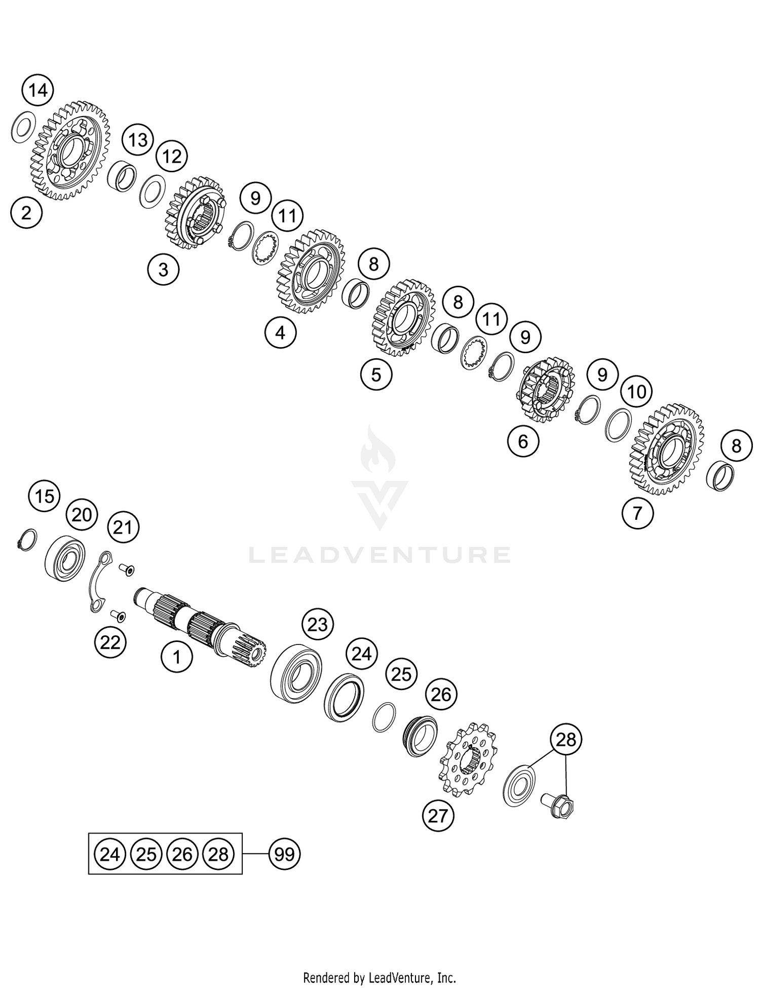TRANSMISSION II - COUNTERSHAFT
