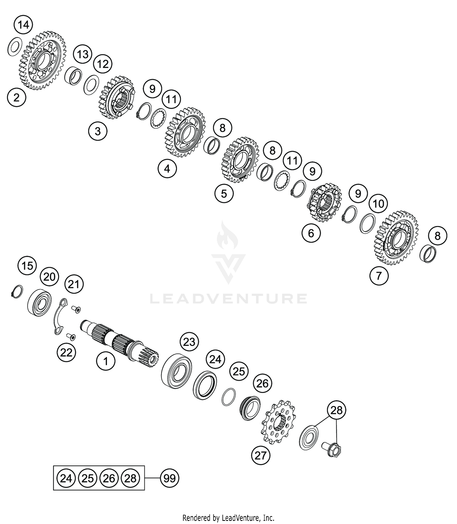 TRANSMISSION II - COUNTERSHAFT