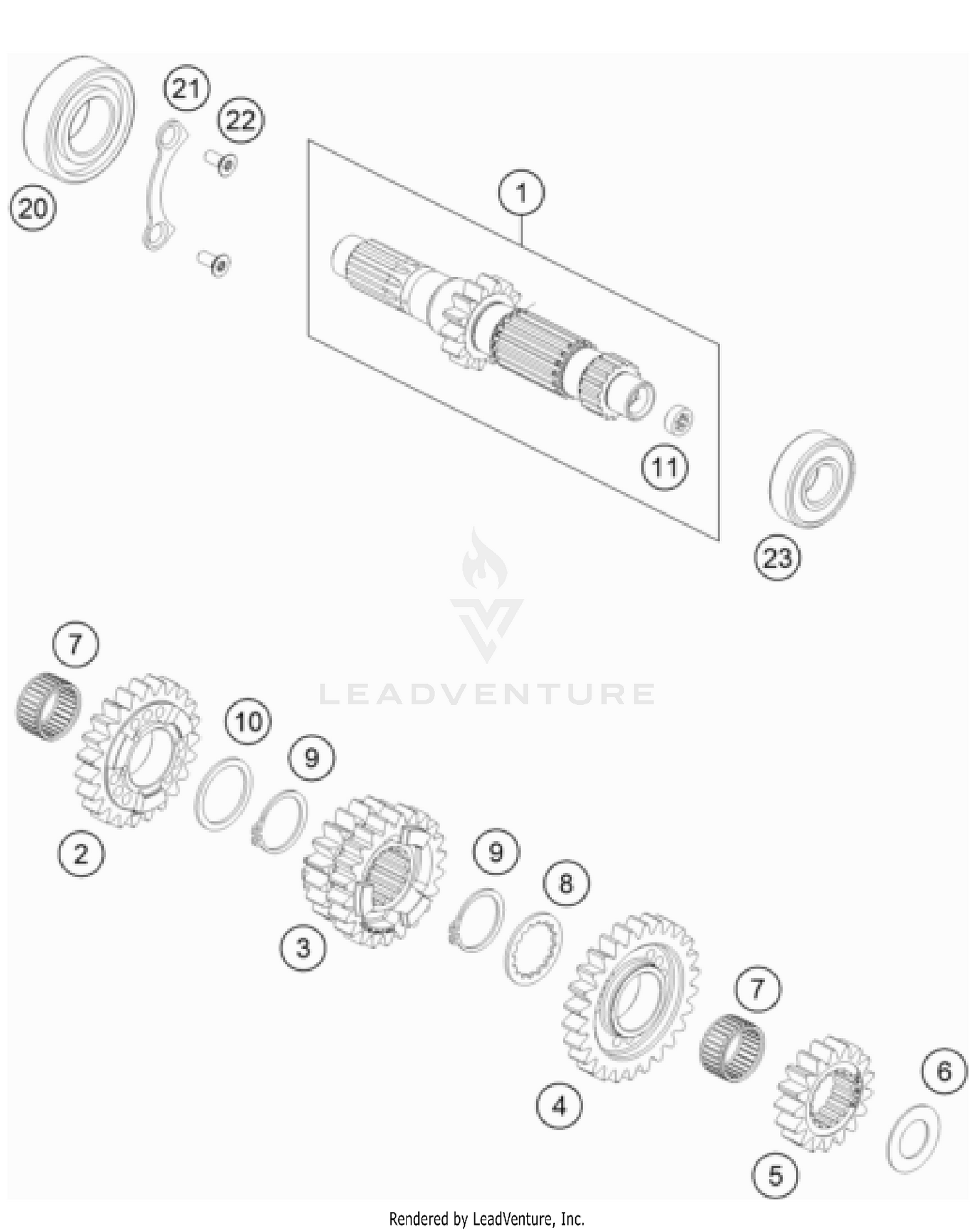 TRANSMISSION I - MAIN SHAFT