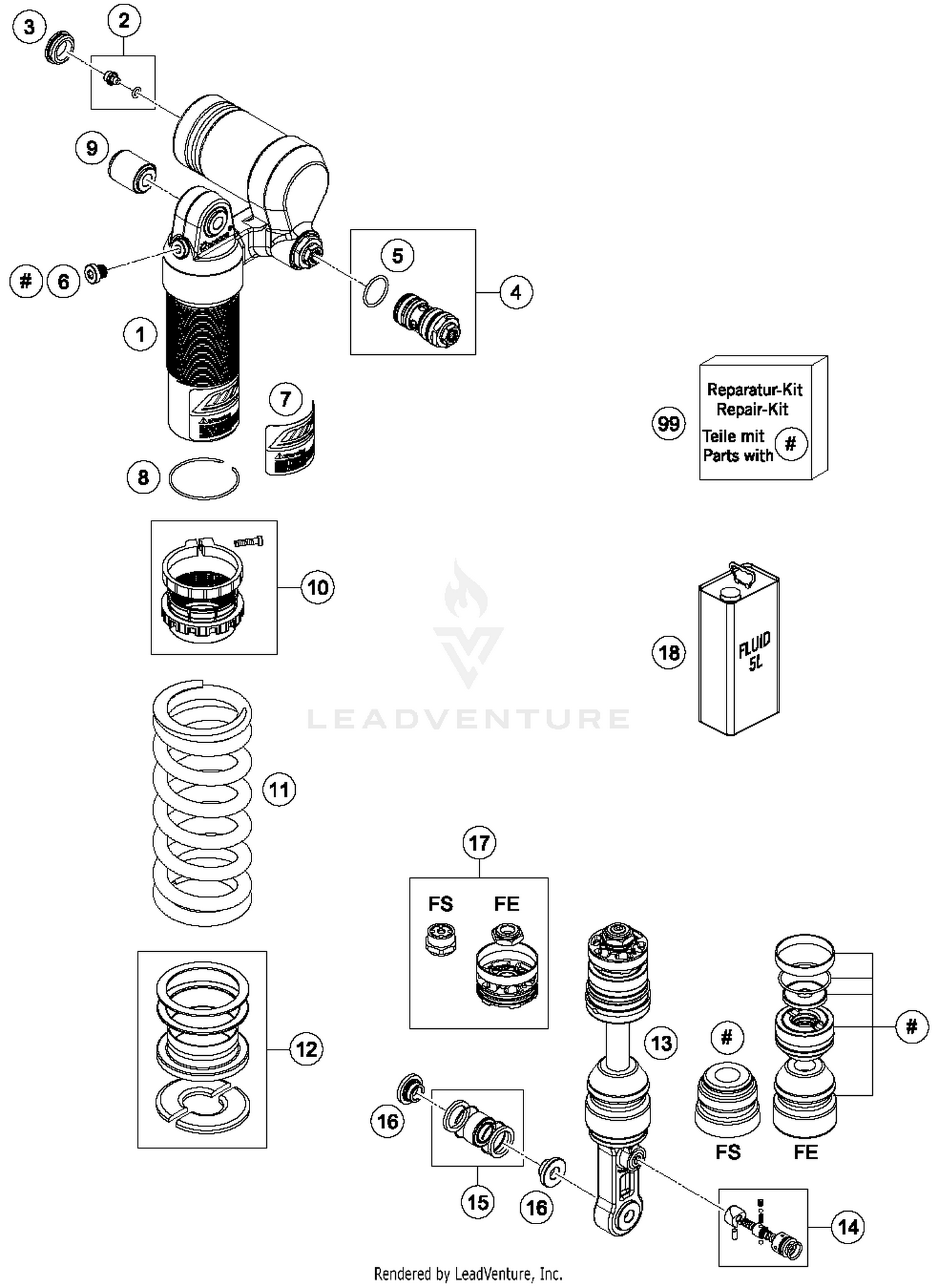 Shock Absorber Disassembled