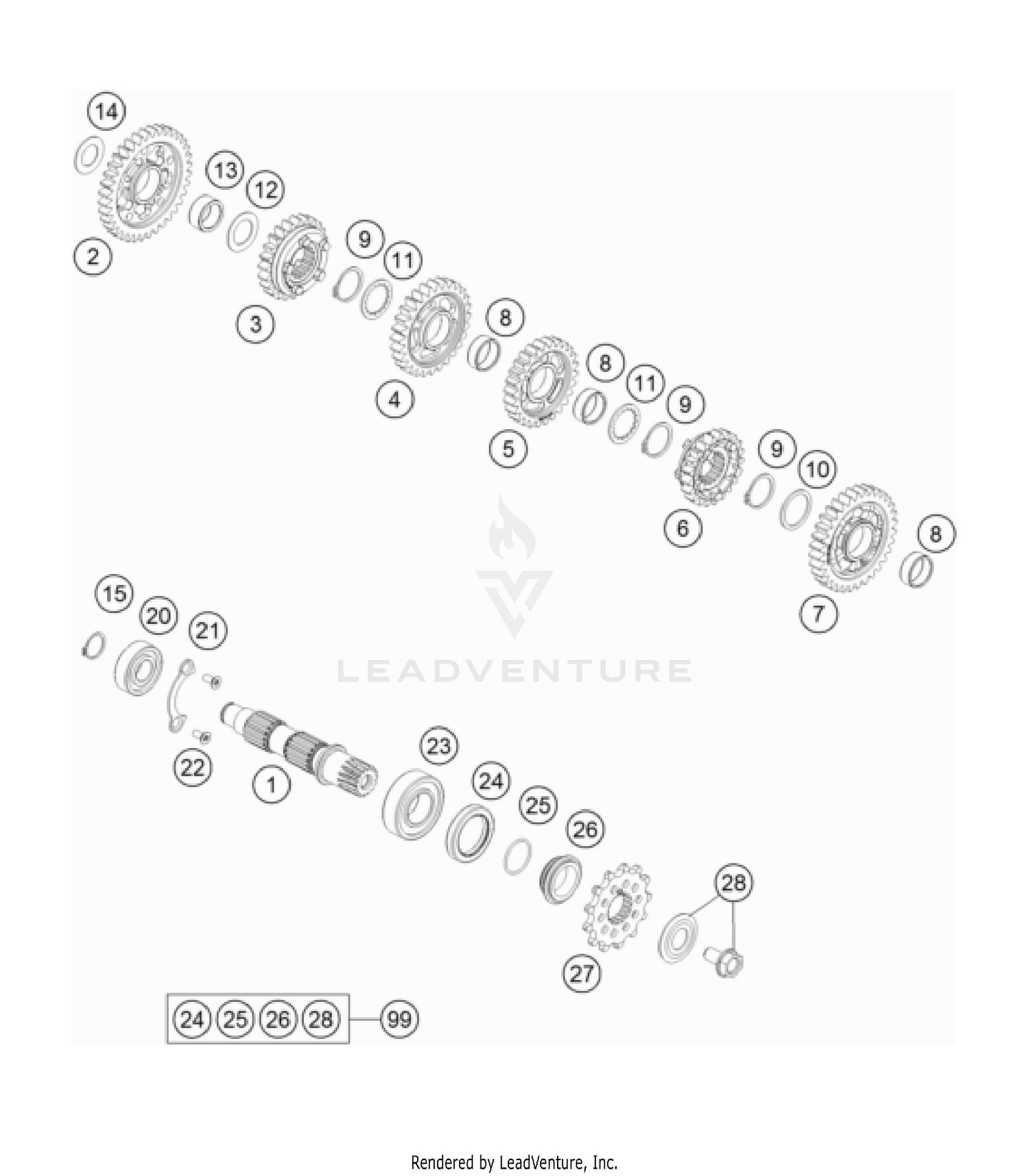 TRANSMISSION II - COUNTERSHAFT