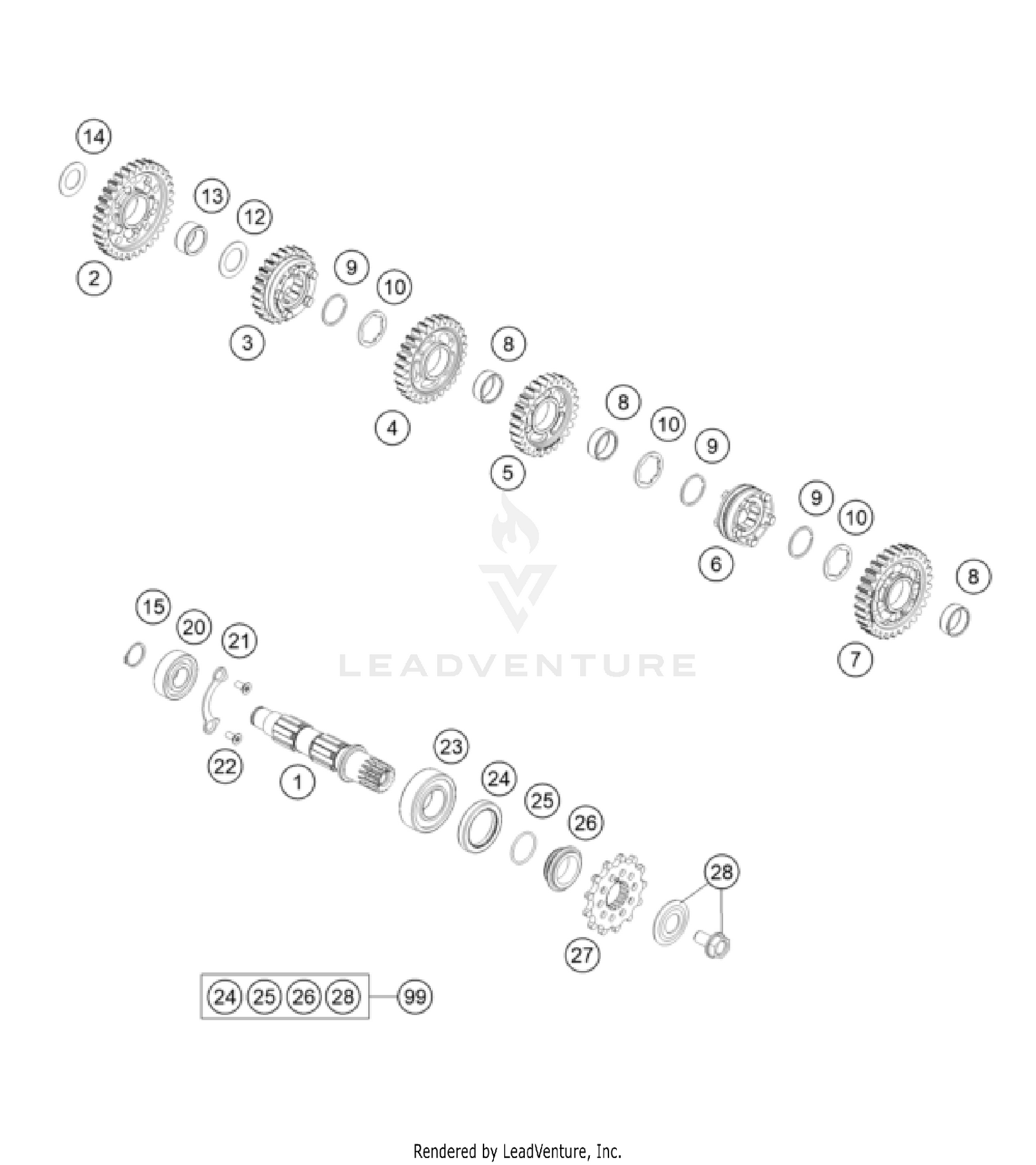 TRANSMISSION II - COUNTERSHAFT