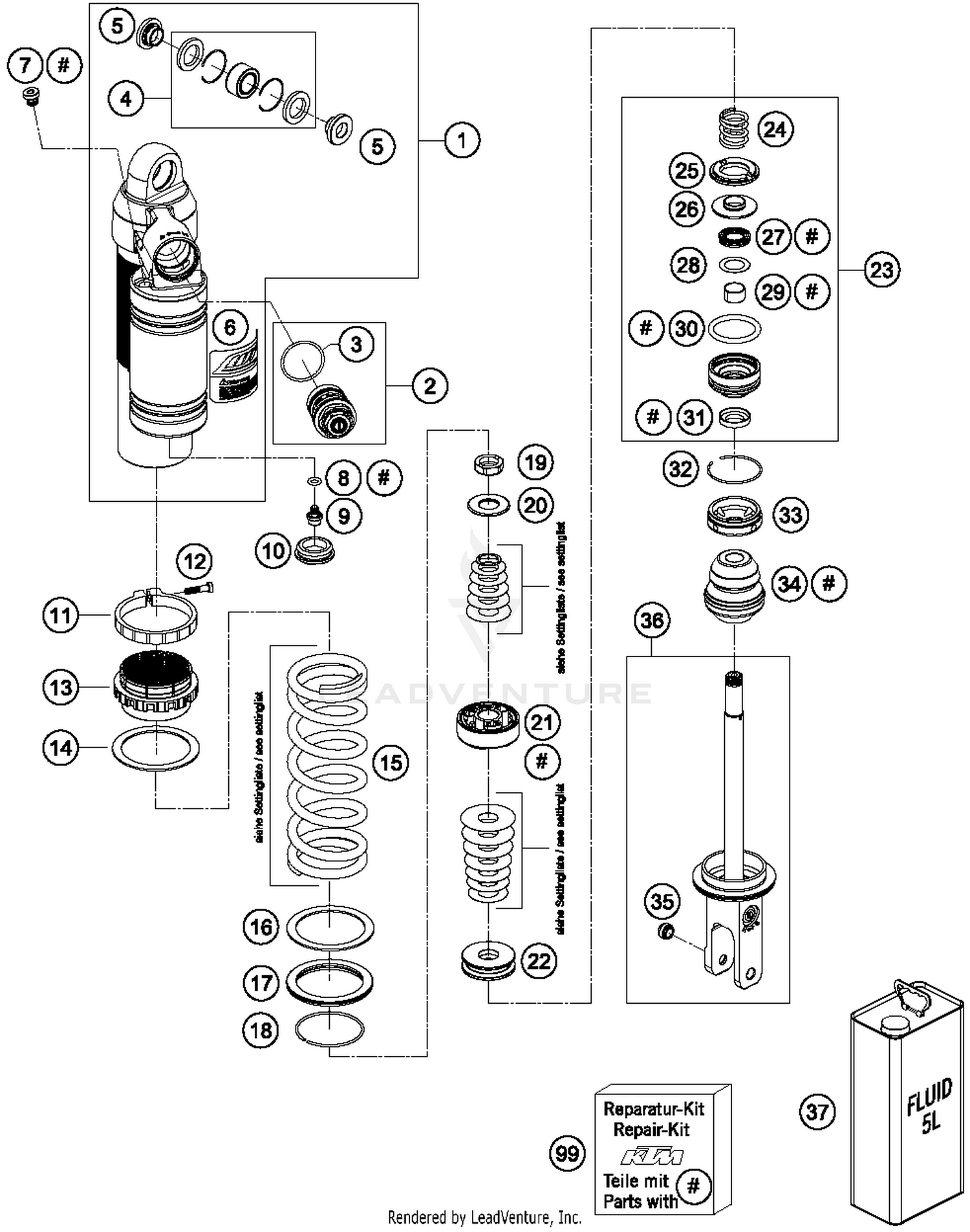Shock Absorber Disassembled