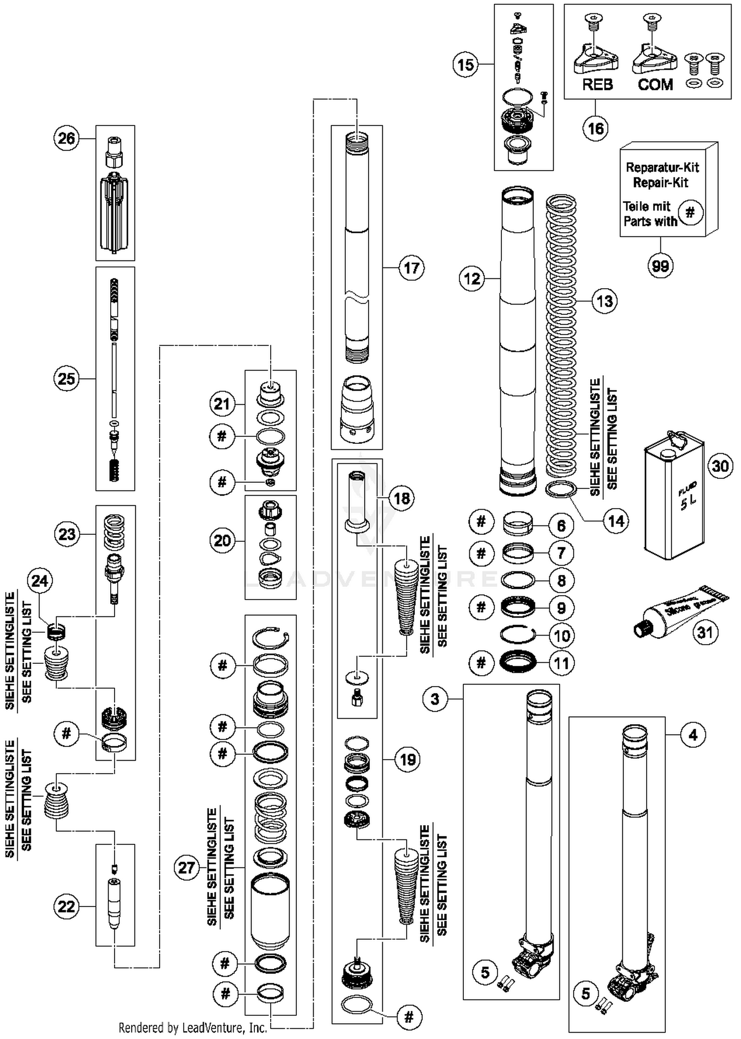 Front Fork Dissassembled