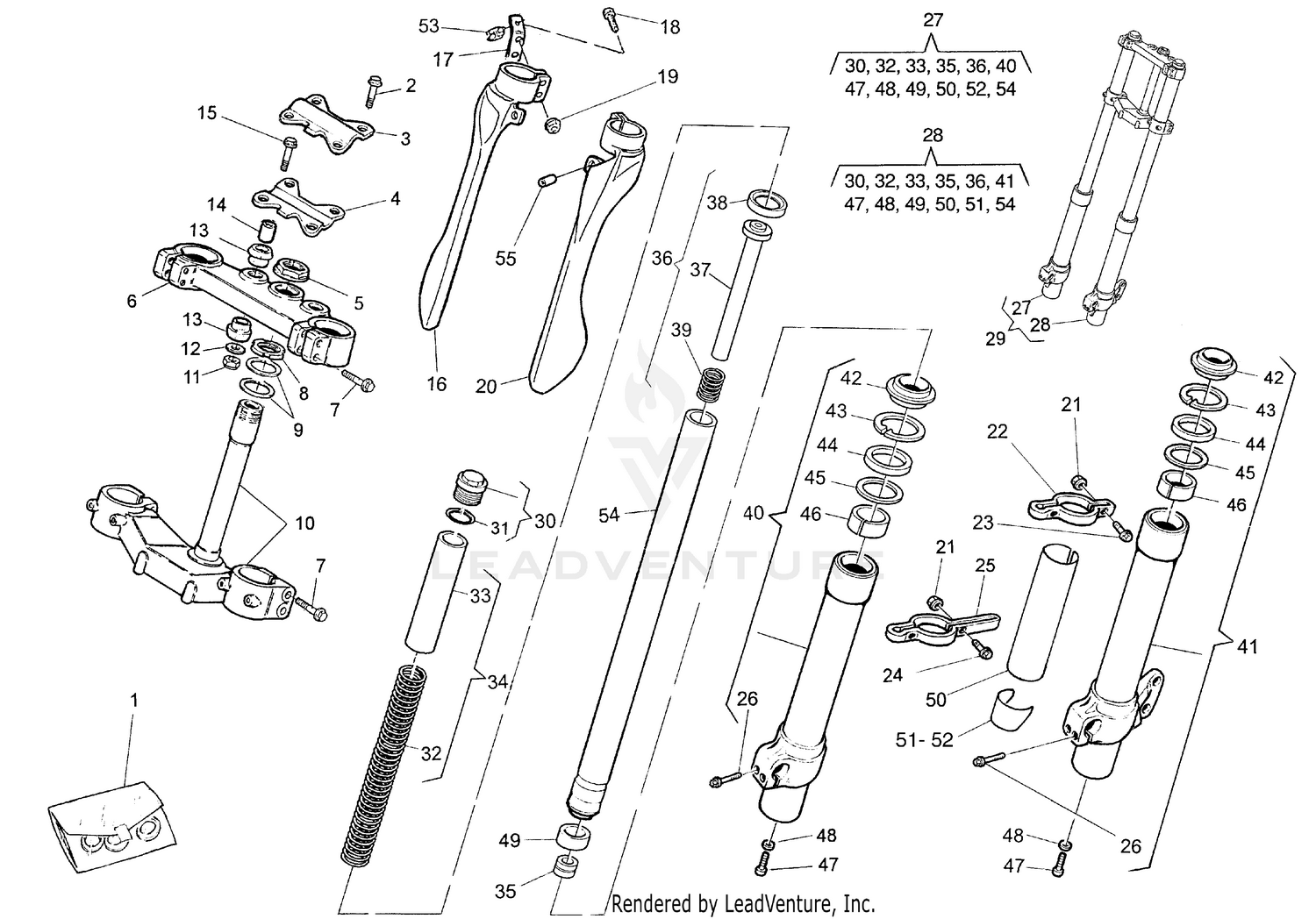 Front Fork Assembly dia 45