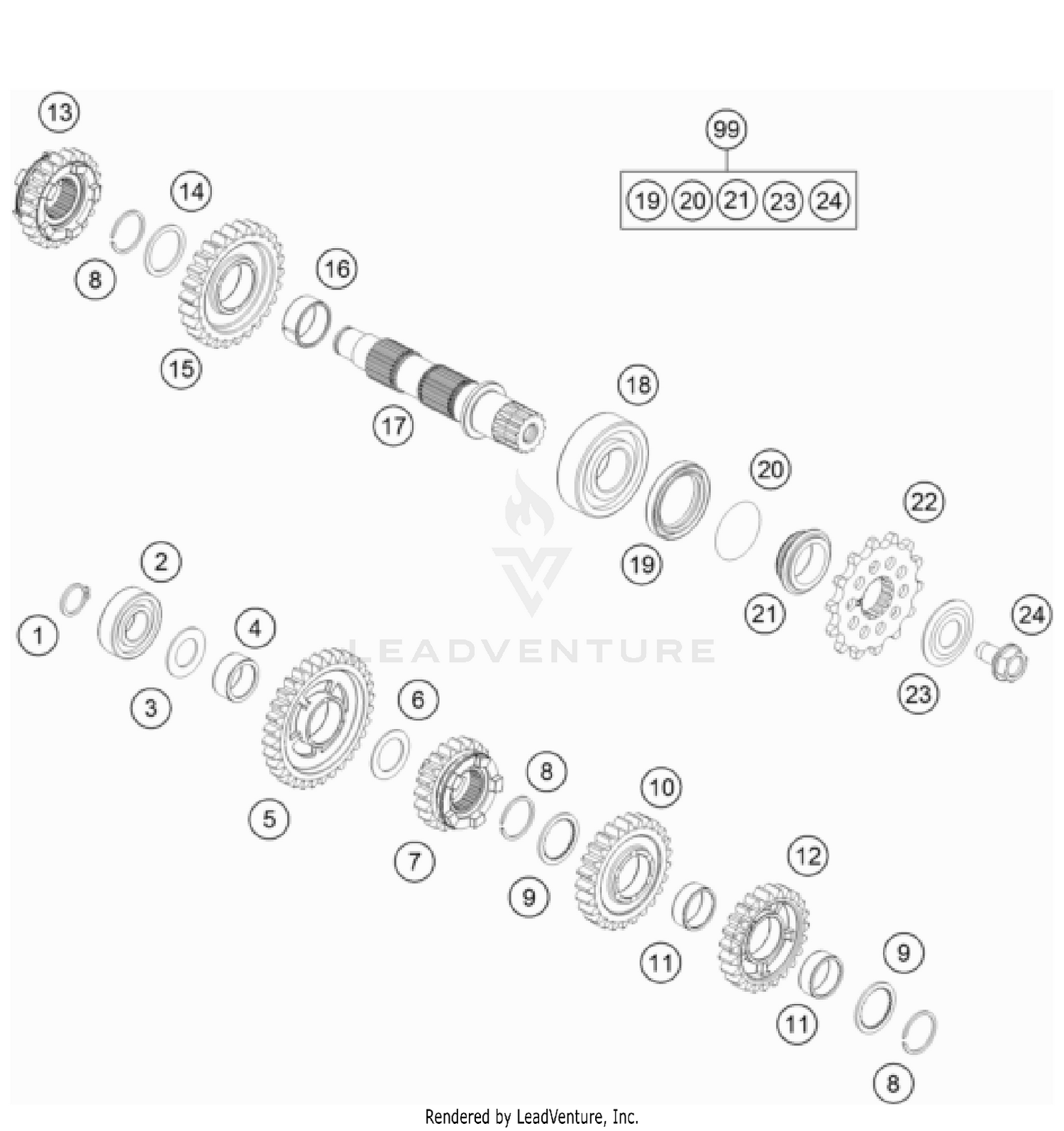 TRANSMISSION II - COUNTERSHAFT