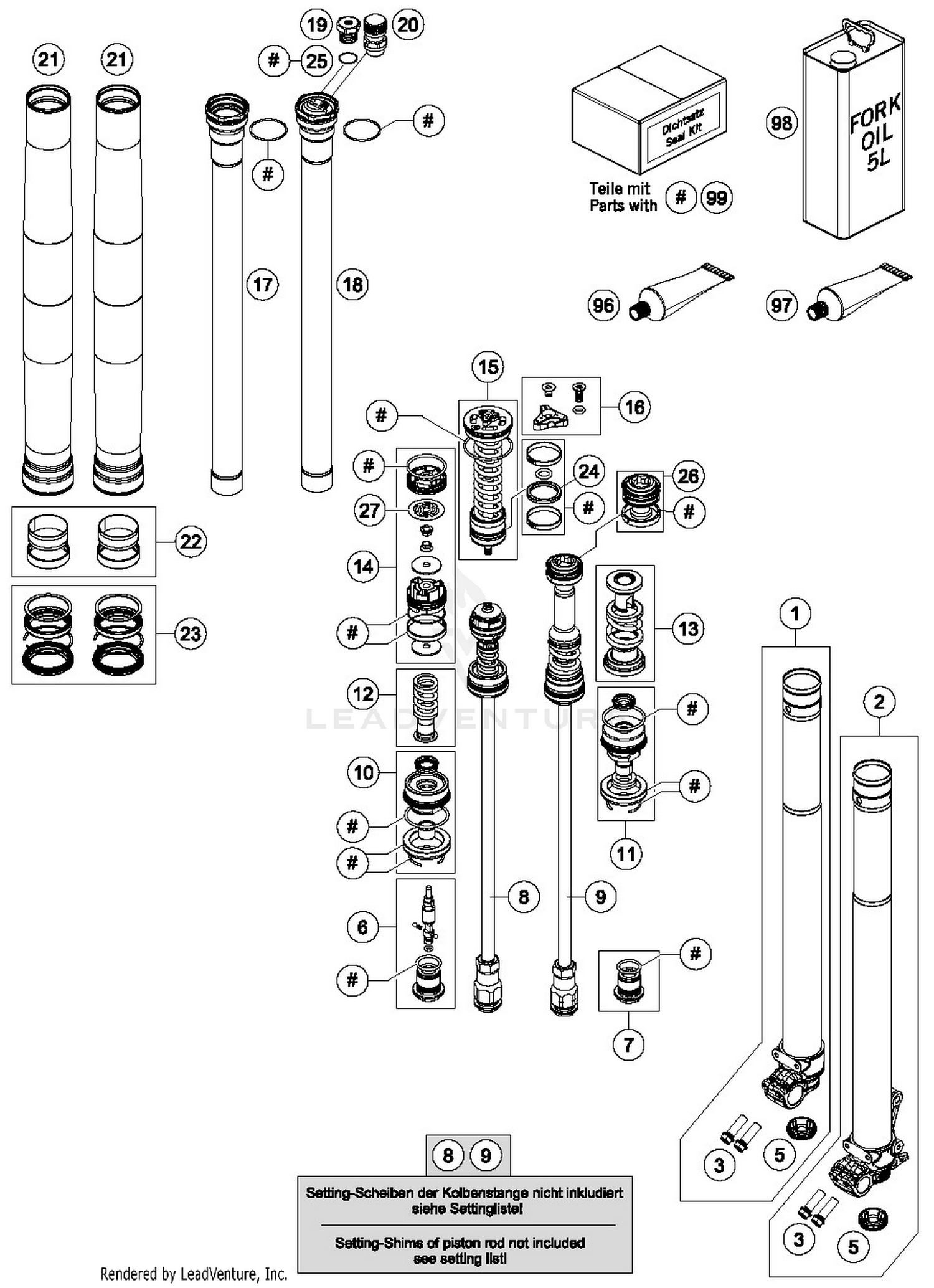 Front Fork Disassembled