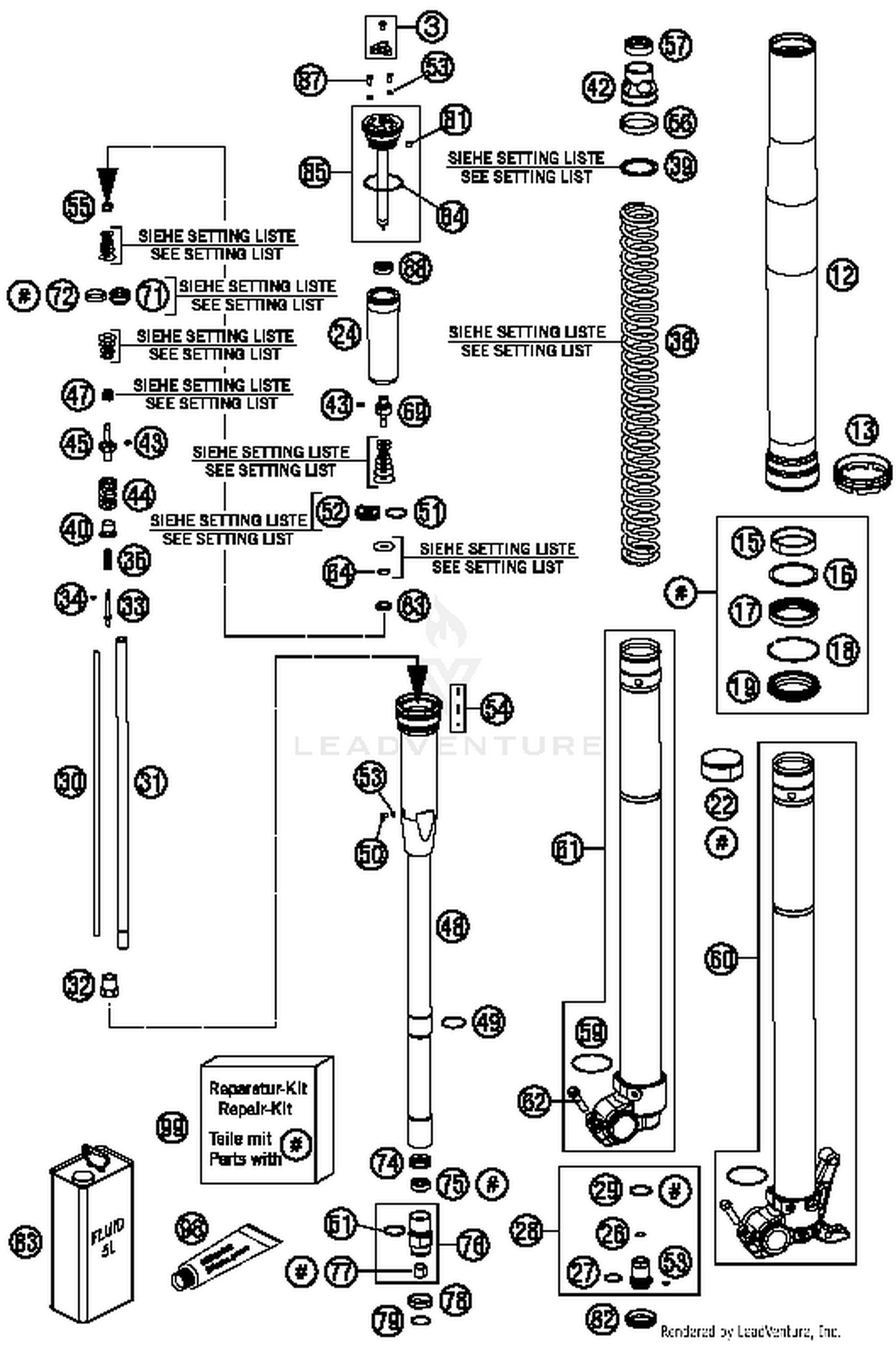 Front Fork Disassembled