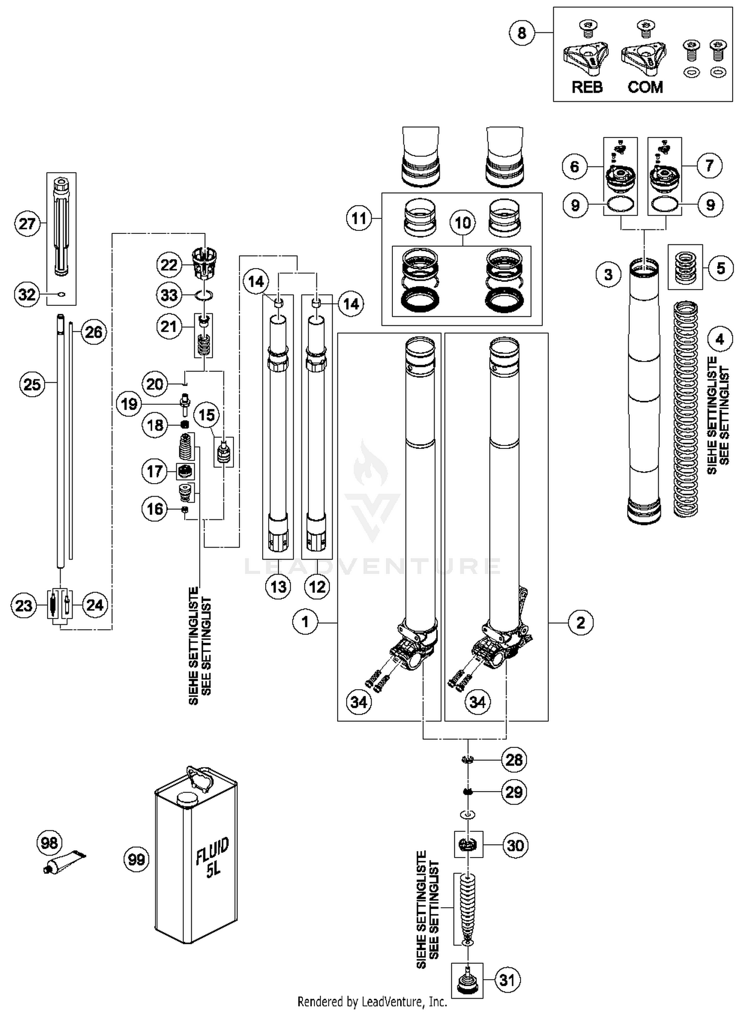 Front Fork Disassembled