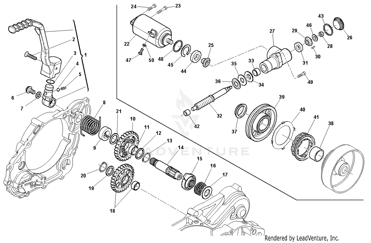 Electric Starting And Kick Starter