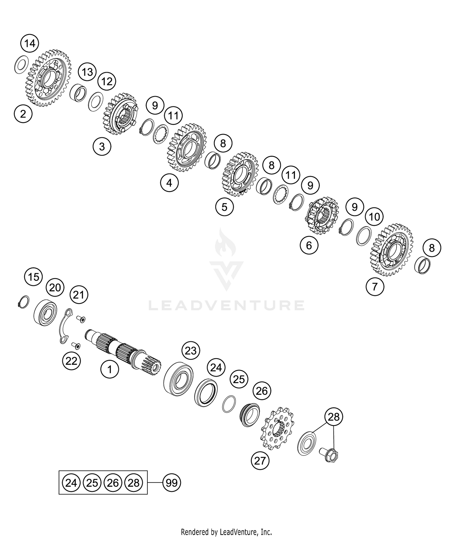 TRANSMISSION II - COUNTERSHAFT
