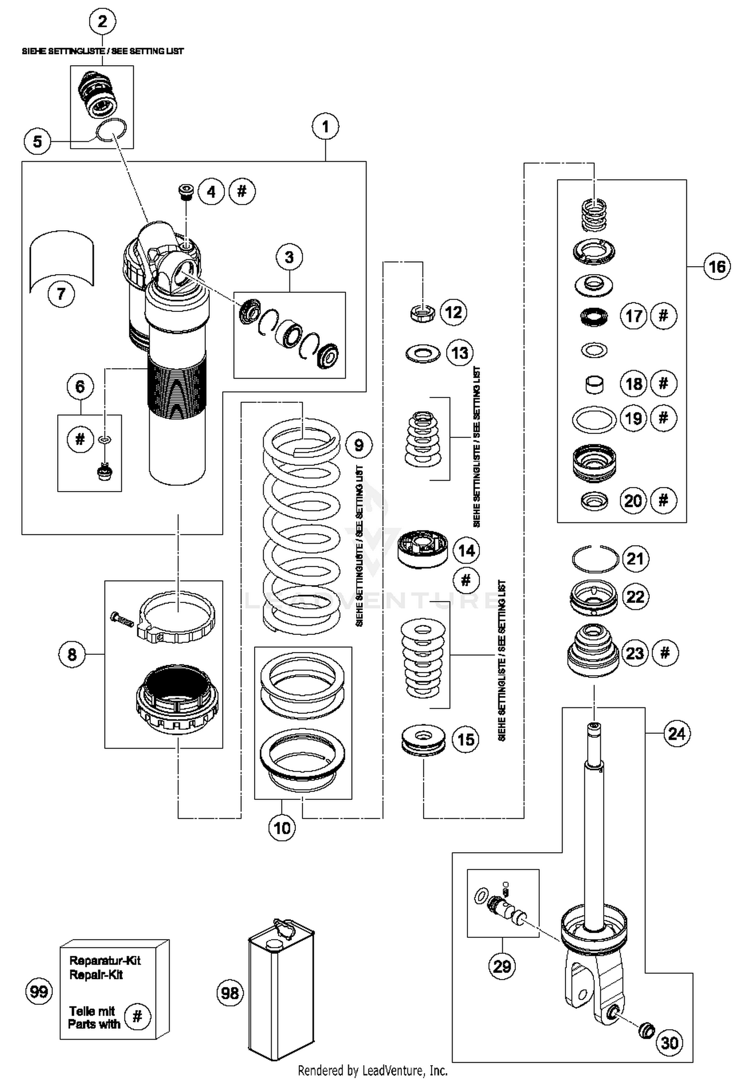 Shock Absorber Disassembled