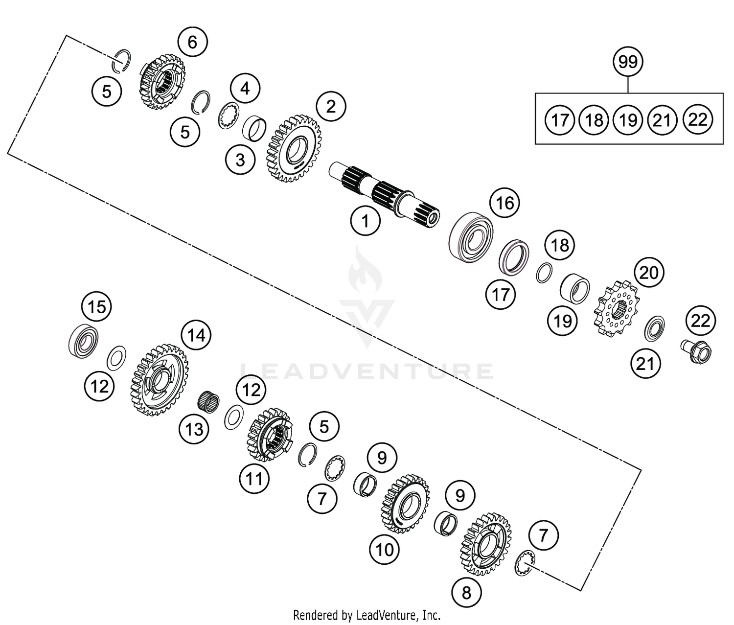 TRANSMISSION II - COUNTERSHAFT
