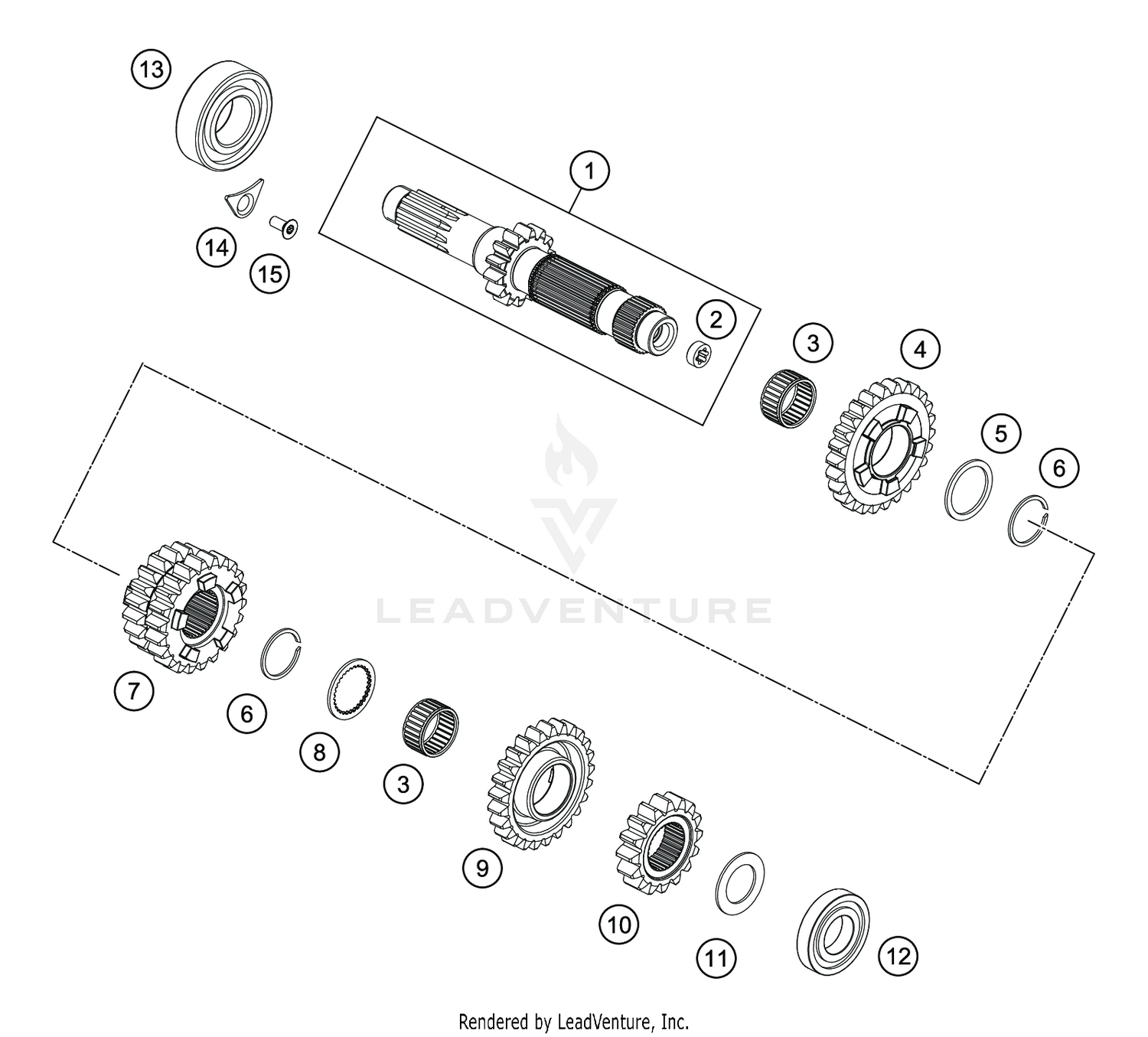 TRANSMISSION I - MAIN SHAFT