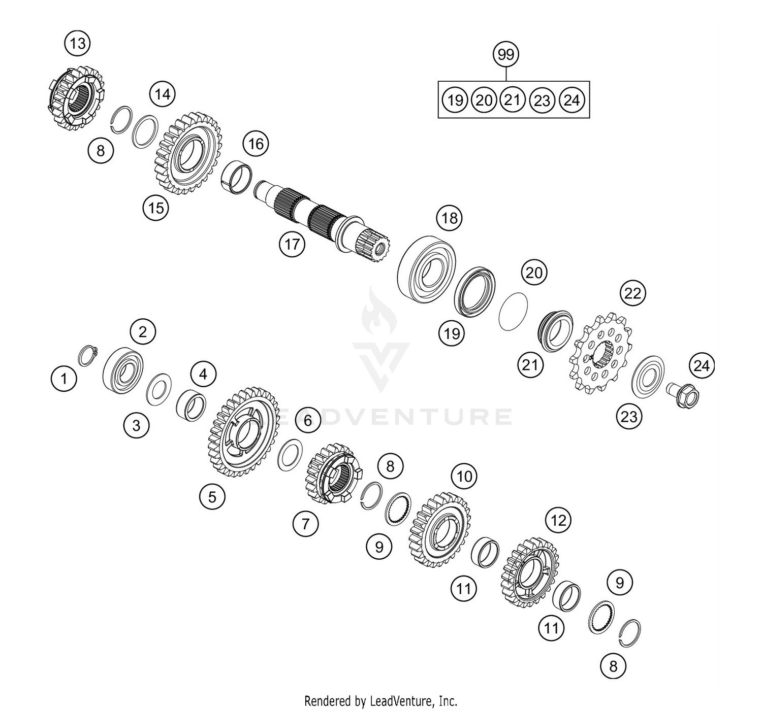 TRANSMISSION II - COUNTERSHAFT