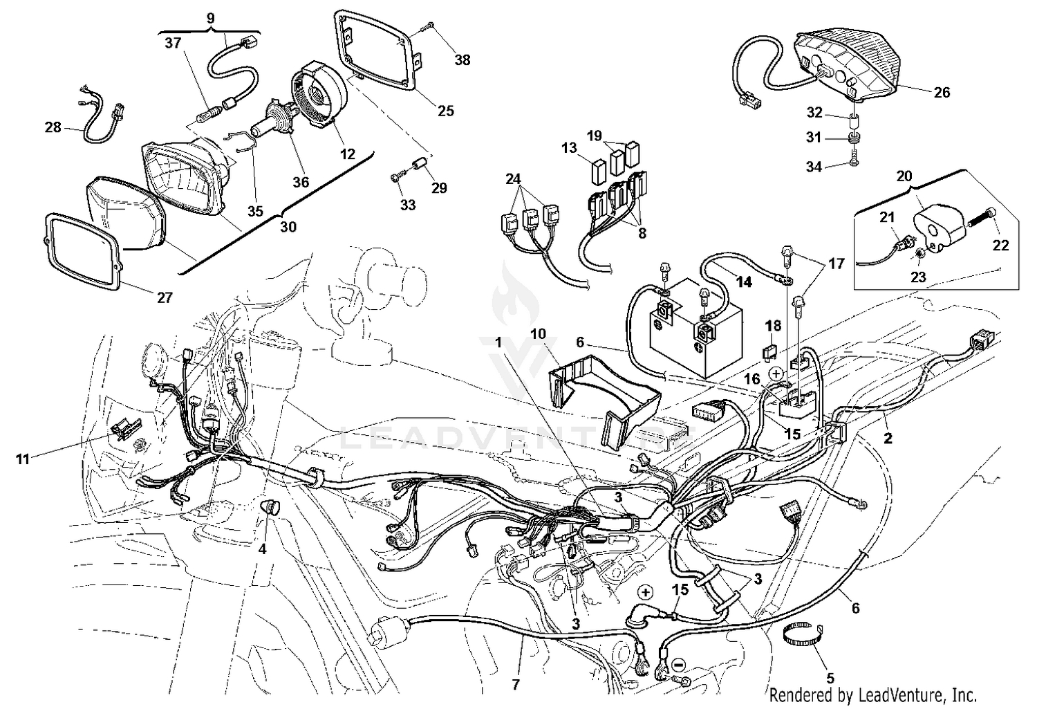Main Wiring Harness, Electrical Parts