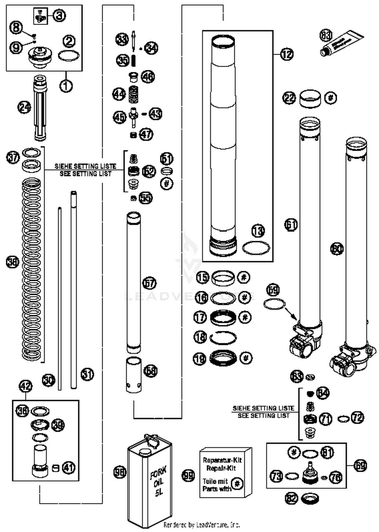 Front Fork Dissassembled
