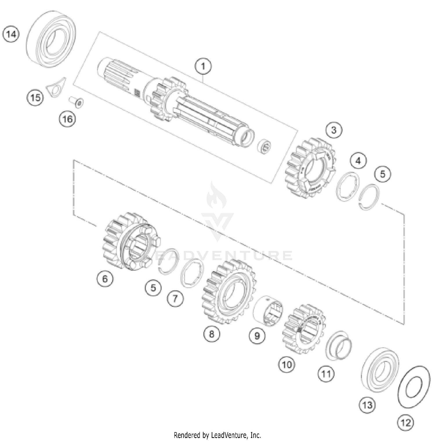 TRANSMISSION I - MAIN SHAFT