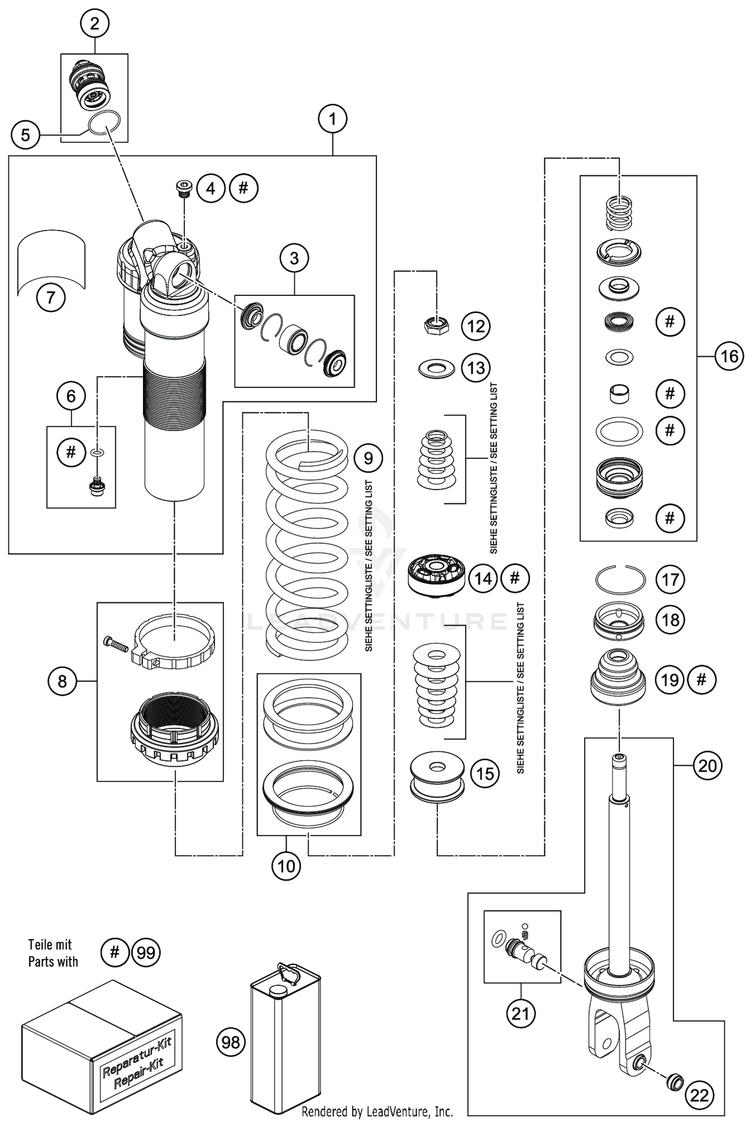 SHOCK ABSORBER DISASSEMBLED